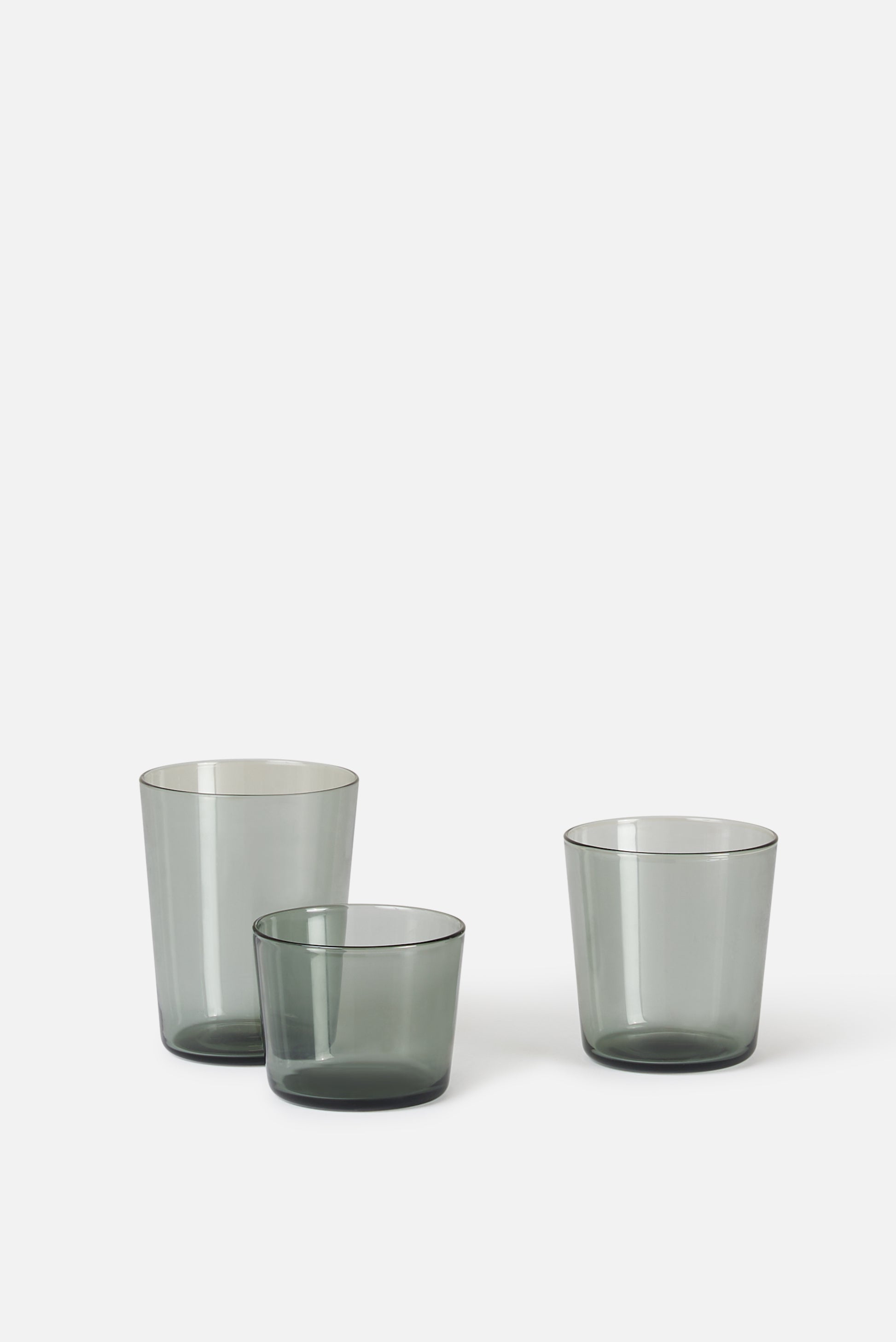 Glass Tumbler Set/4 Charcoal / 500ml