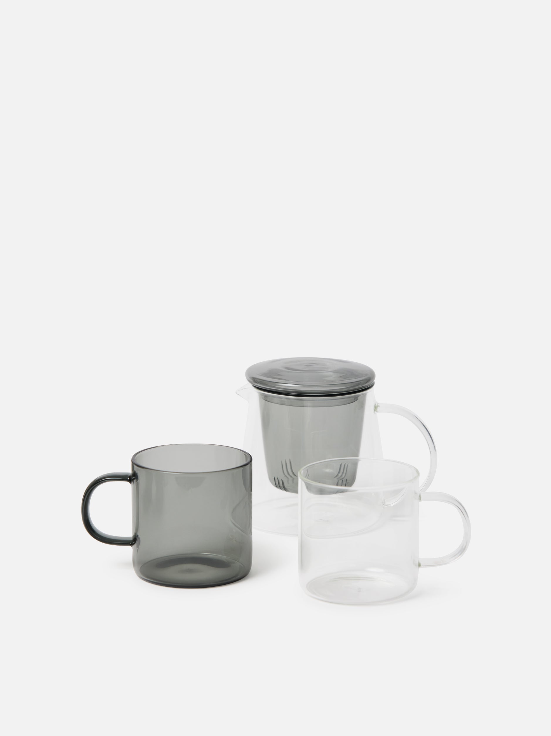 Teapot w/Coloured Lid Clear/Charcoal / 500ml