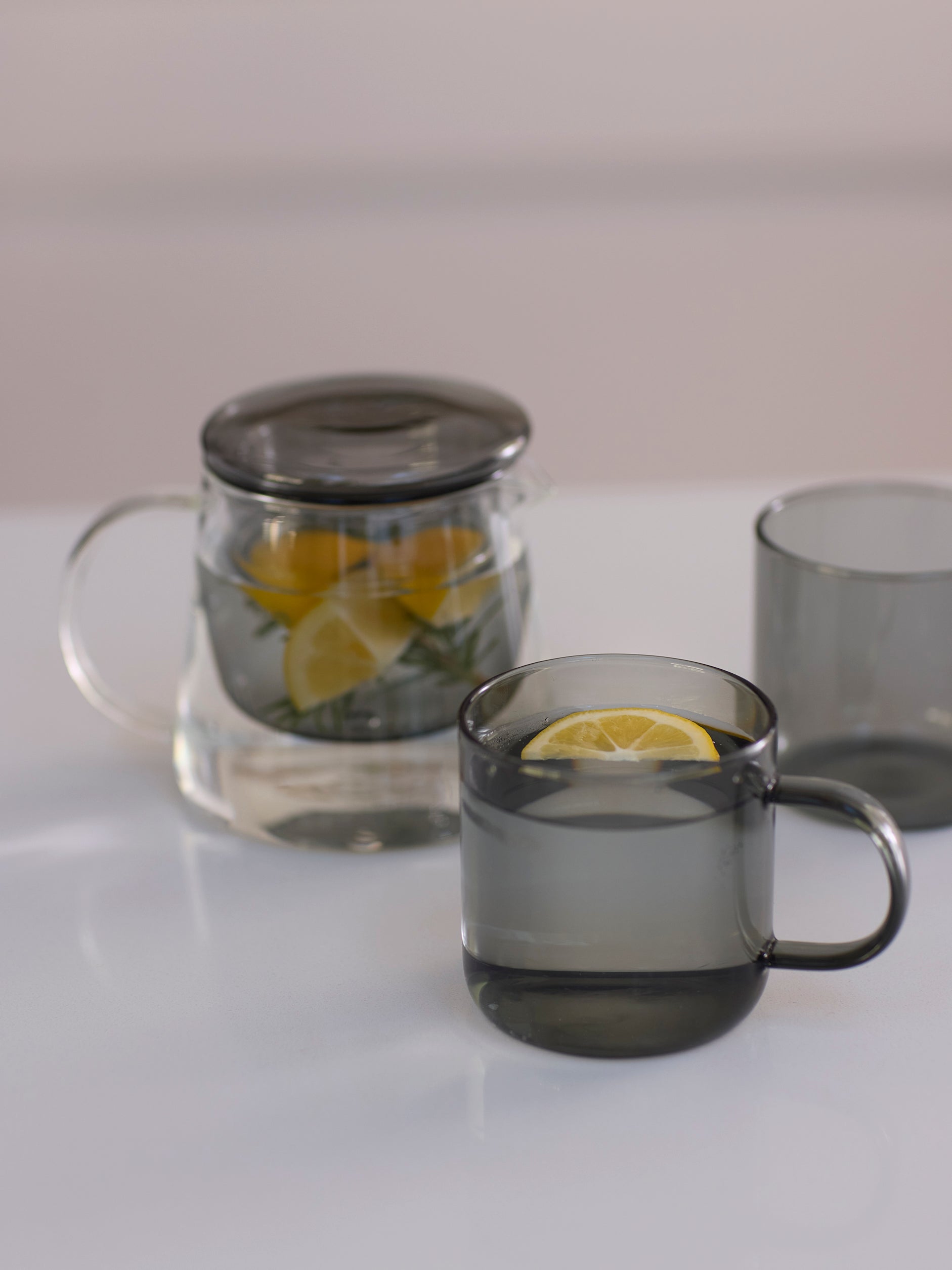 Teapot w/Coloured Lid Clear/Charcoal / 500ml