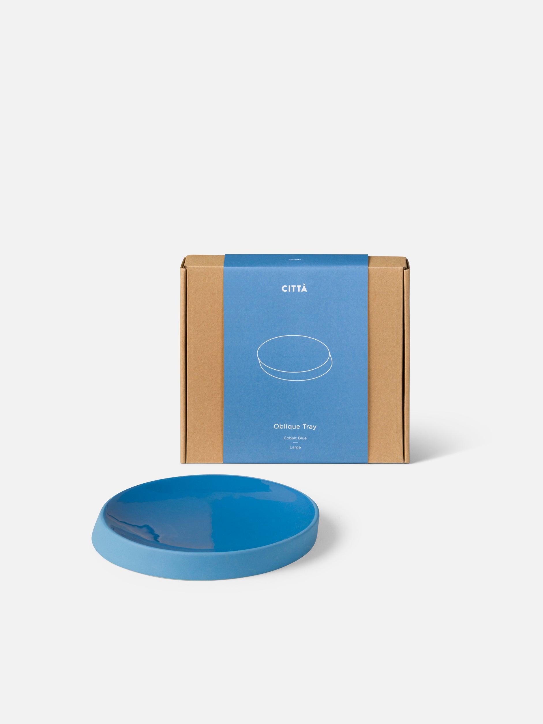 Oblique Tray Azure Blue / Large