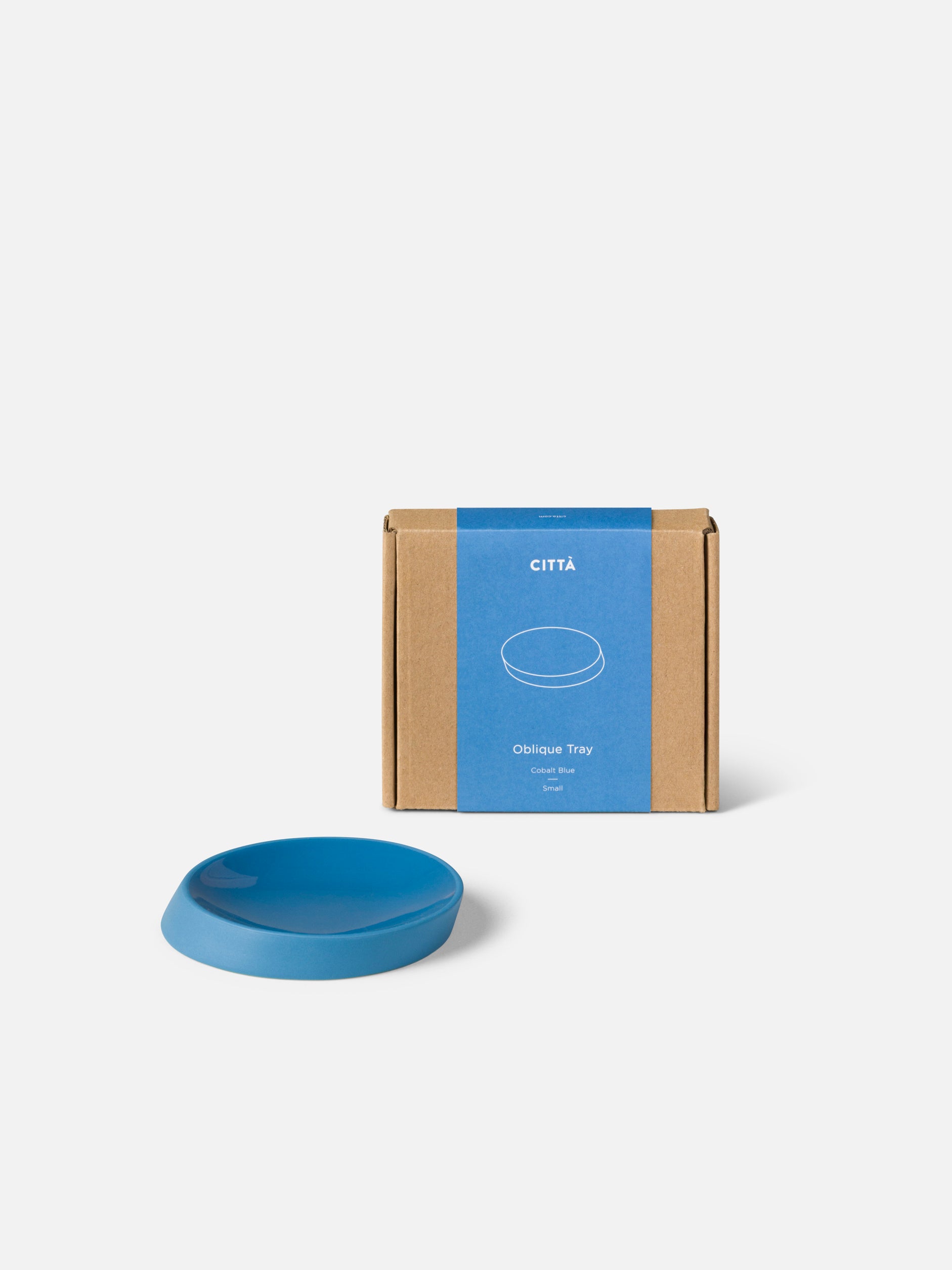 Oblique Tray Azure Blue / Small