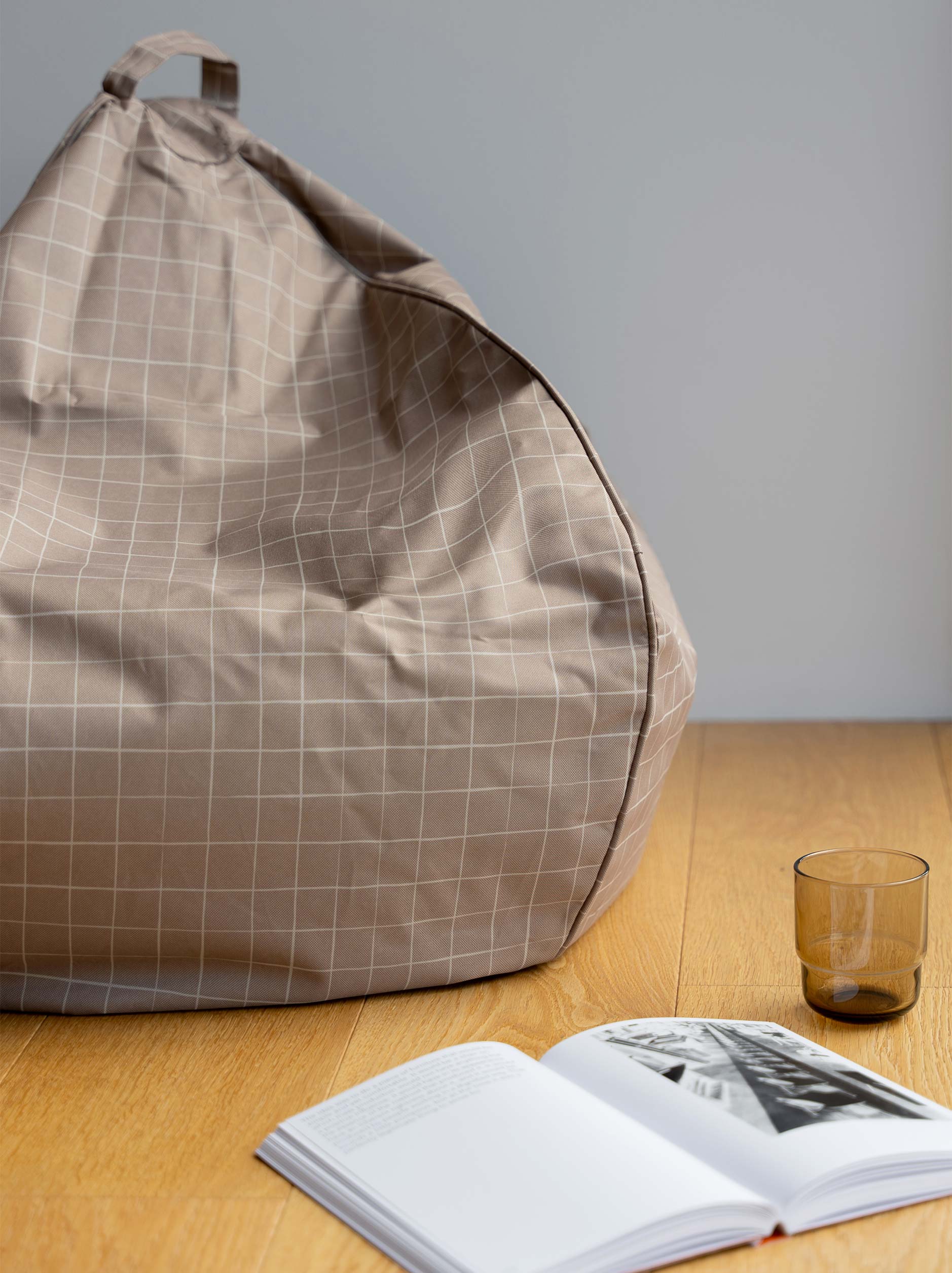 Grid Bean Bag Taupe/Cream / 300L