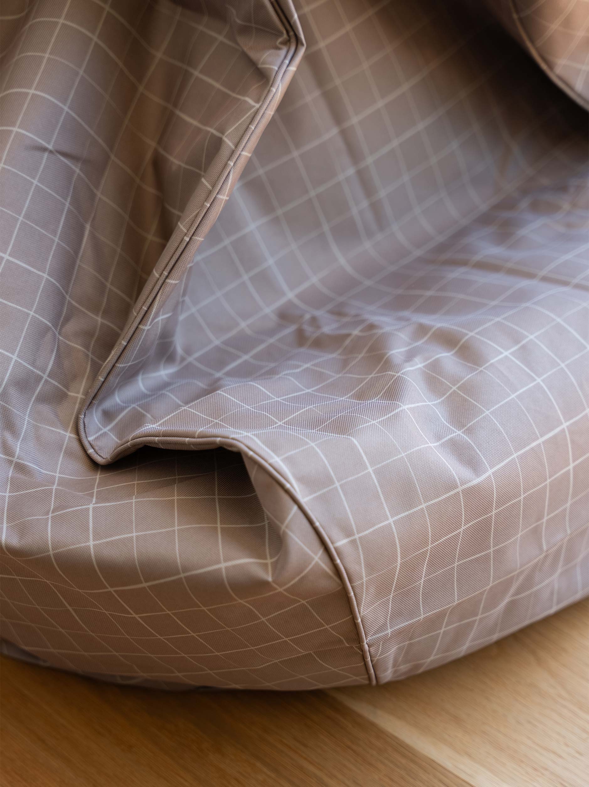 Grid Bean Bag Taupe/Cream / 300L