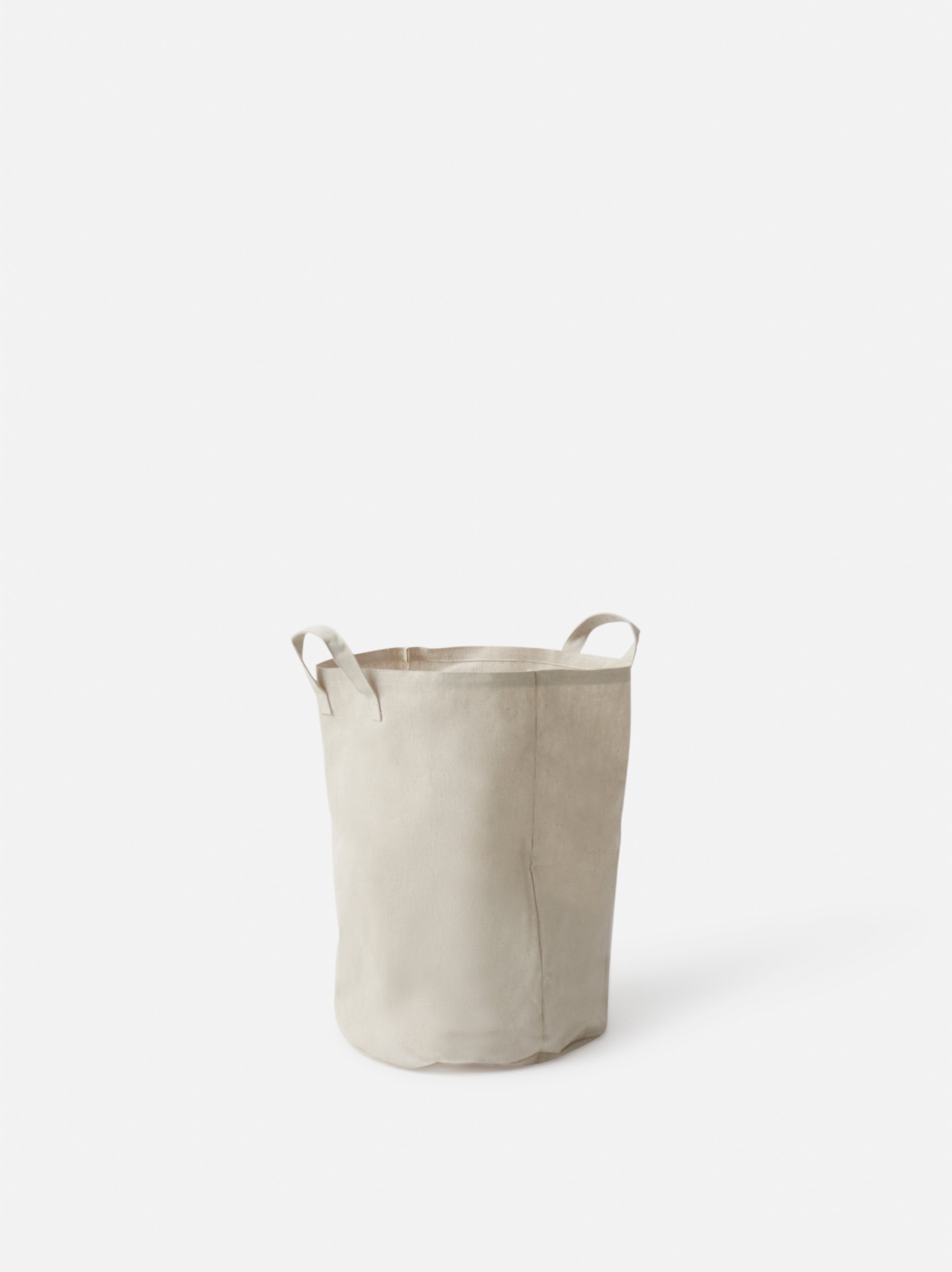 Collapsible Canvas Round Storage Bag Natural / Large