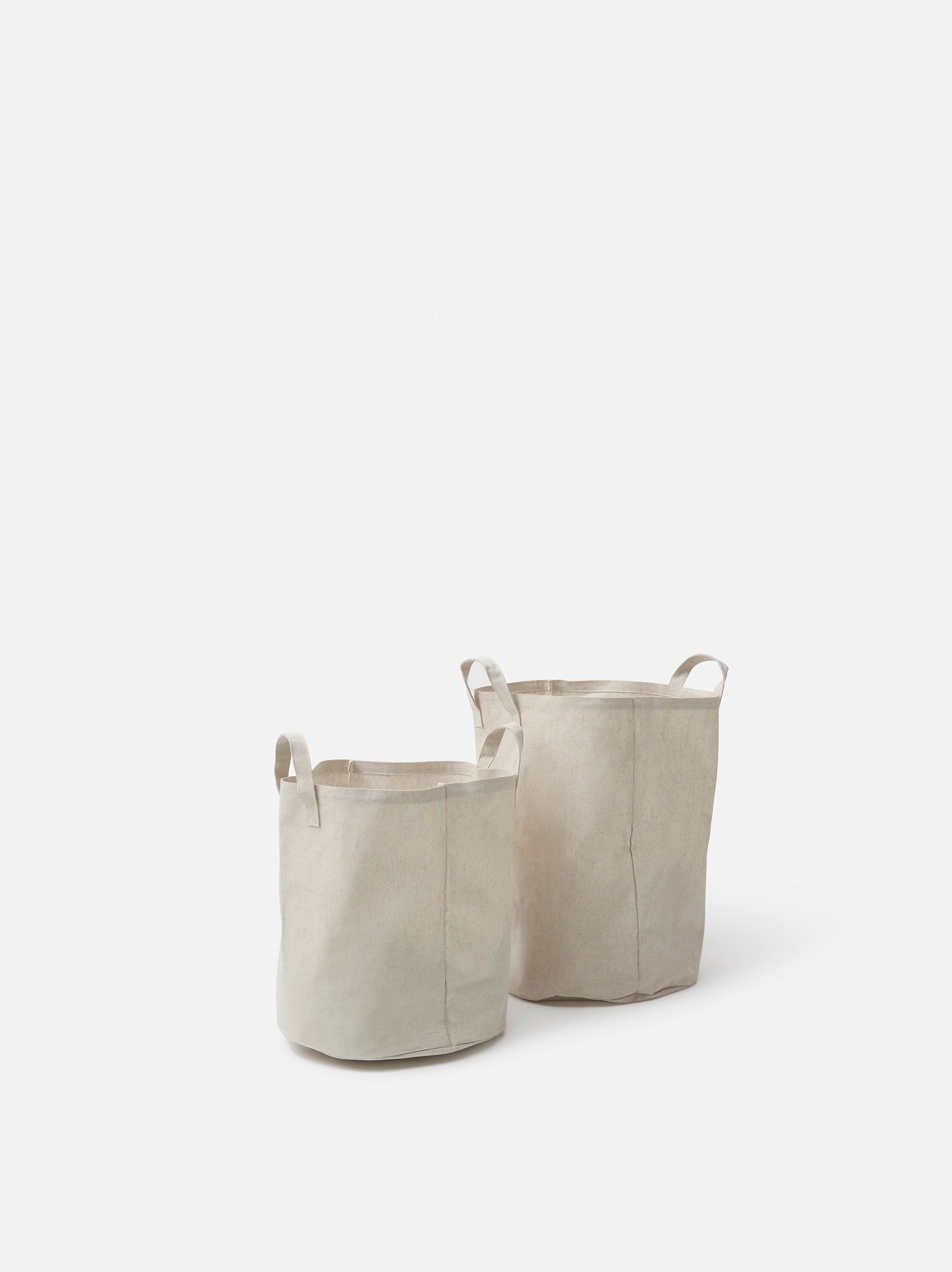 Collapsible Canvas Round Storage Bag Natural / Large