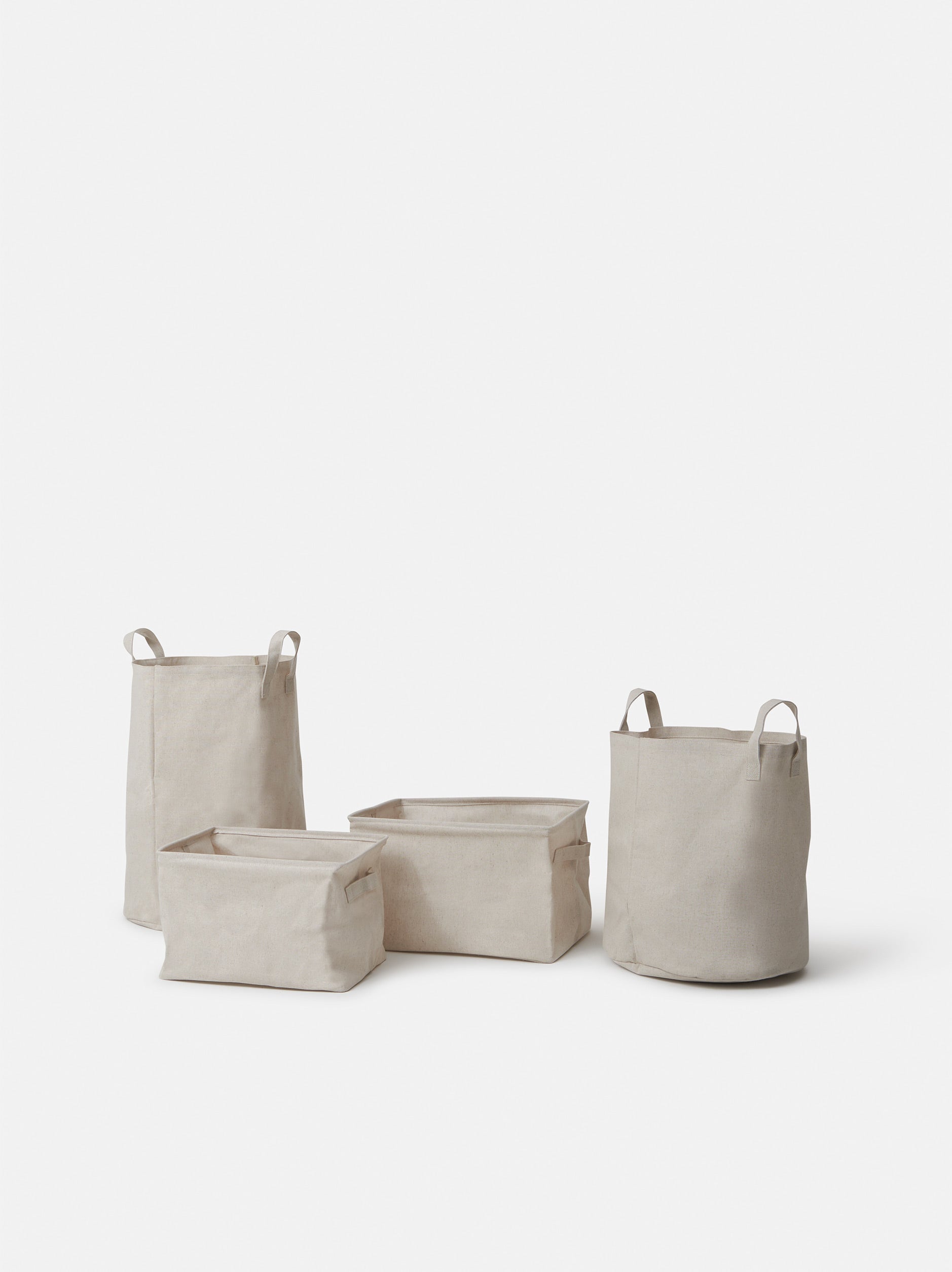 Collapsible Canvas Round Storage Bag Natural / Large