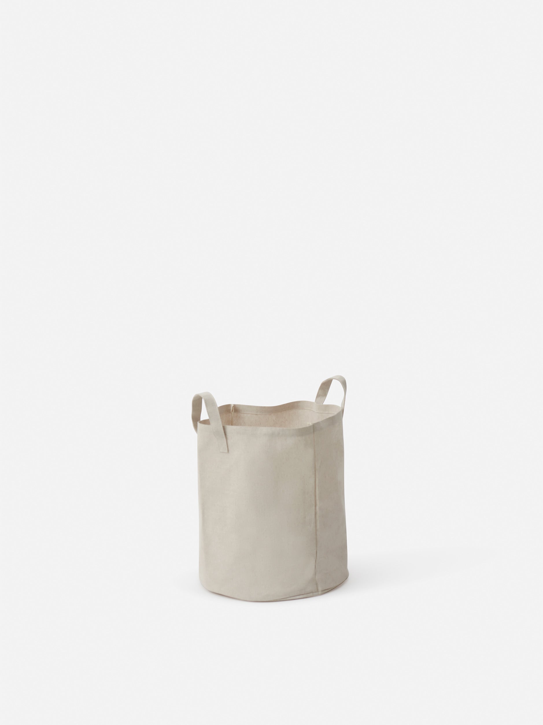 Collapsible Canvas Round Storage Bag Natural / Small