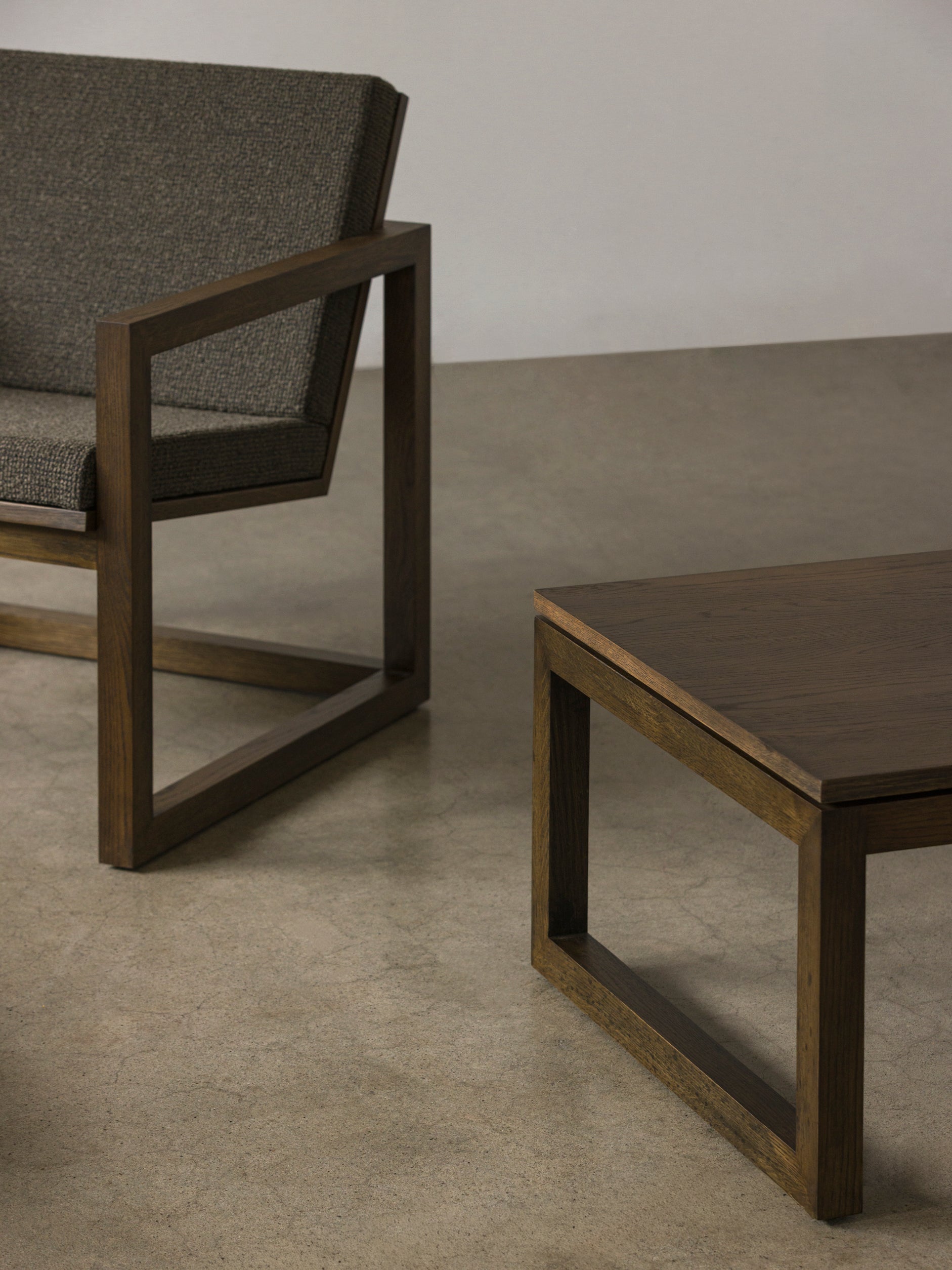 Framed Armchair Smoked Oak/Riverstone None / None