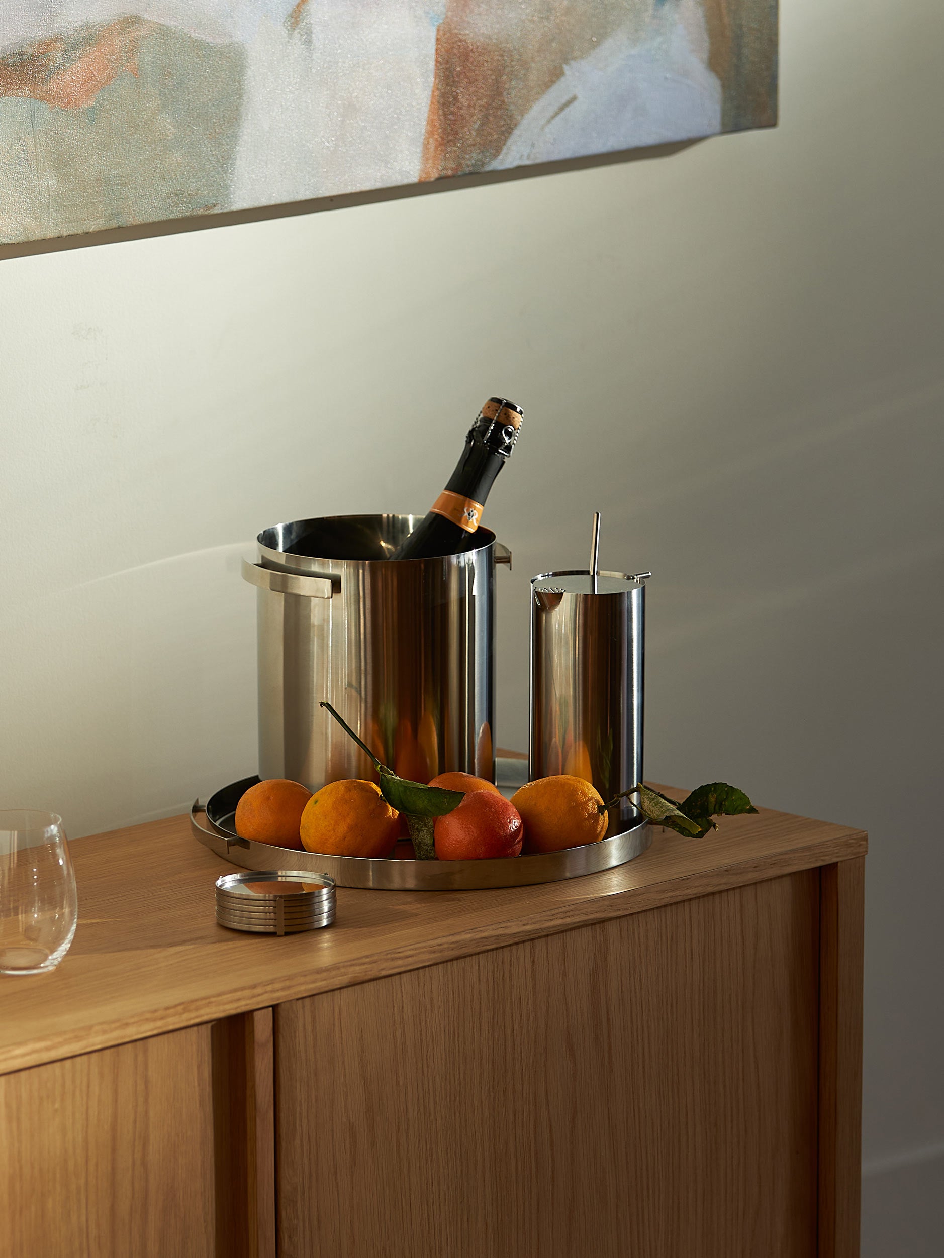 Stelton x Arne Jacobsen Coaster Stainless Steel / 8.5cmdia