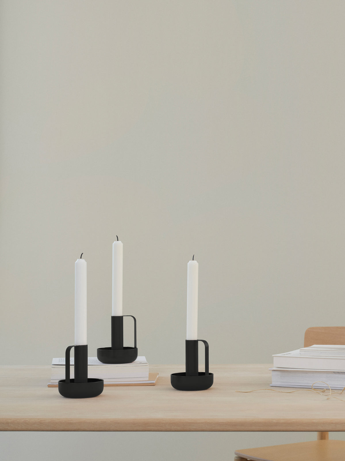 Stelton Ida Candle Holder Black / One Size