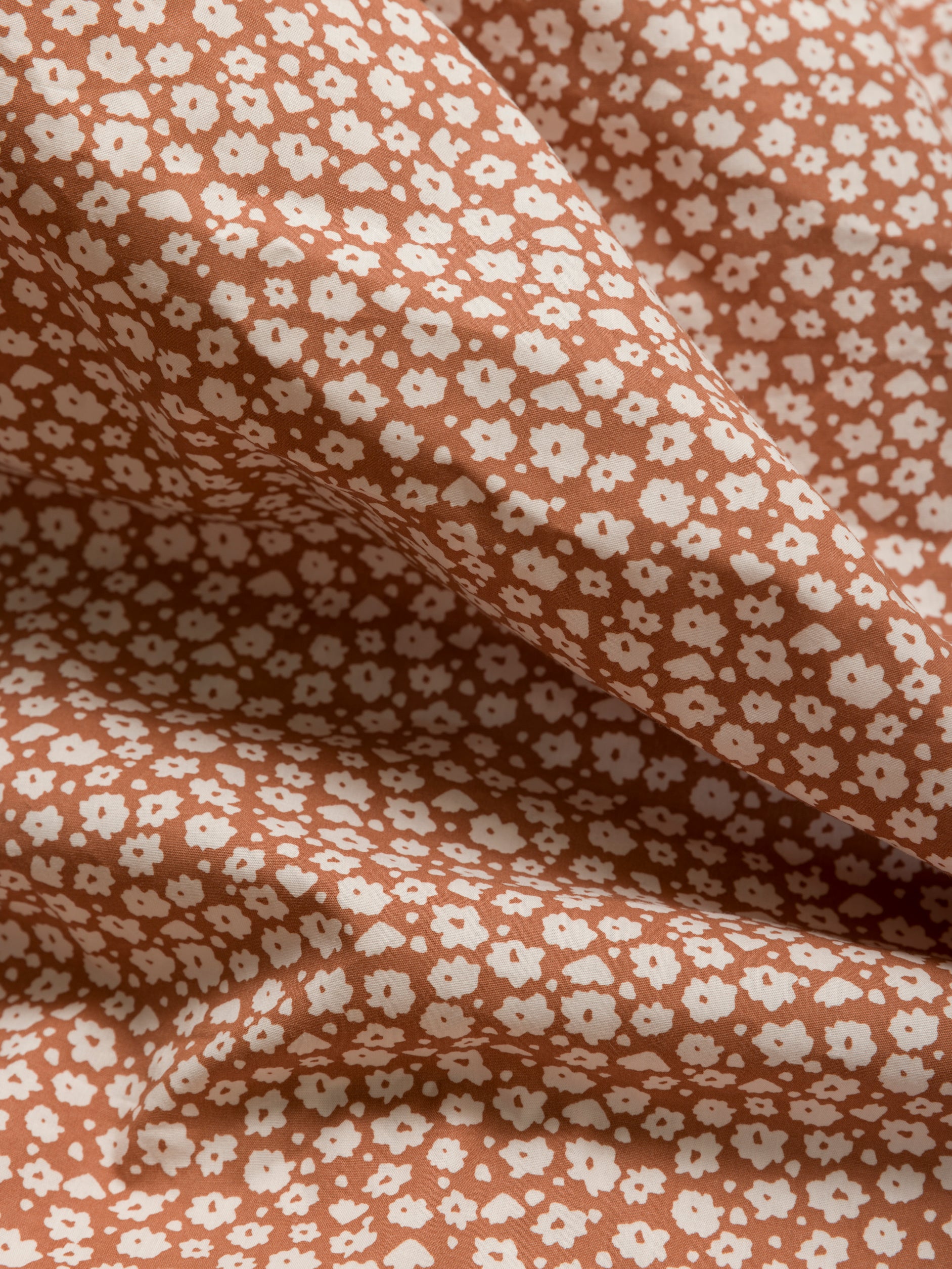 Forget Me Not Organic Cotton Duvet Cover Toffee/Nougat / King