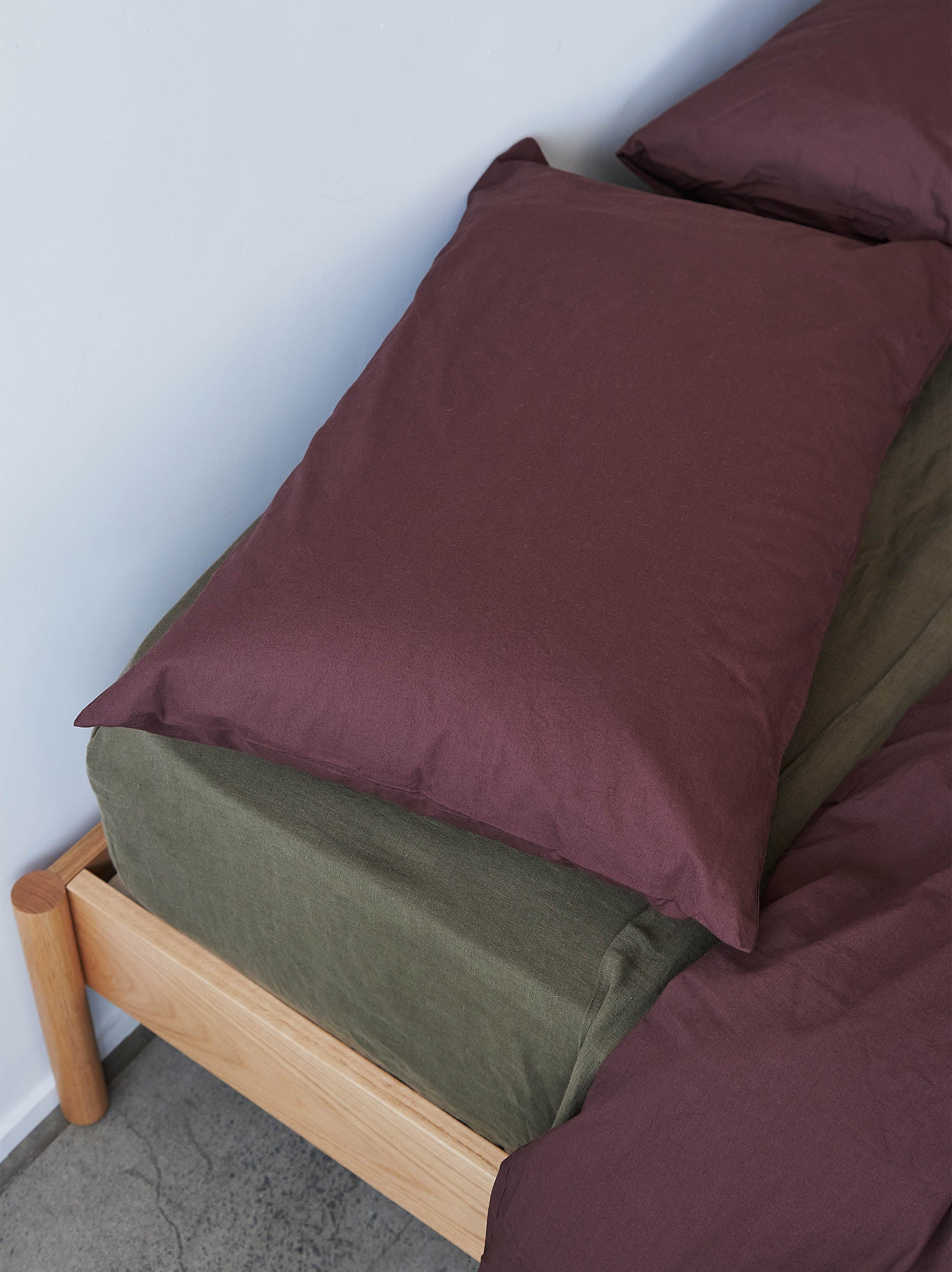 Mulberry Organic Cotton Duvet Cover Mulberry / King Single/Double