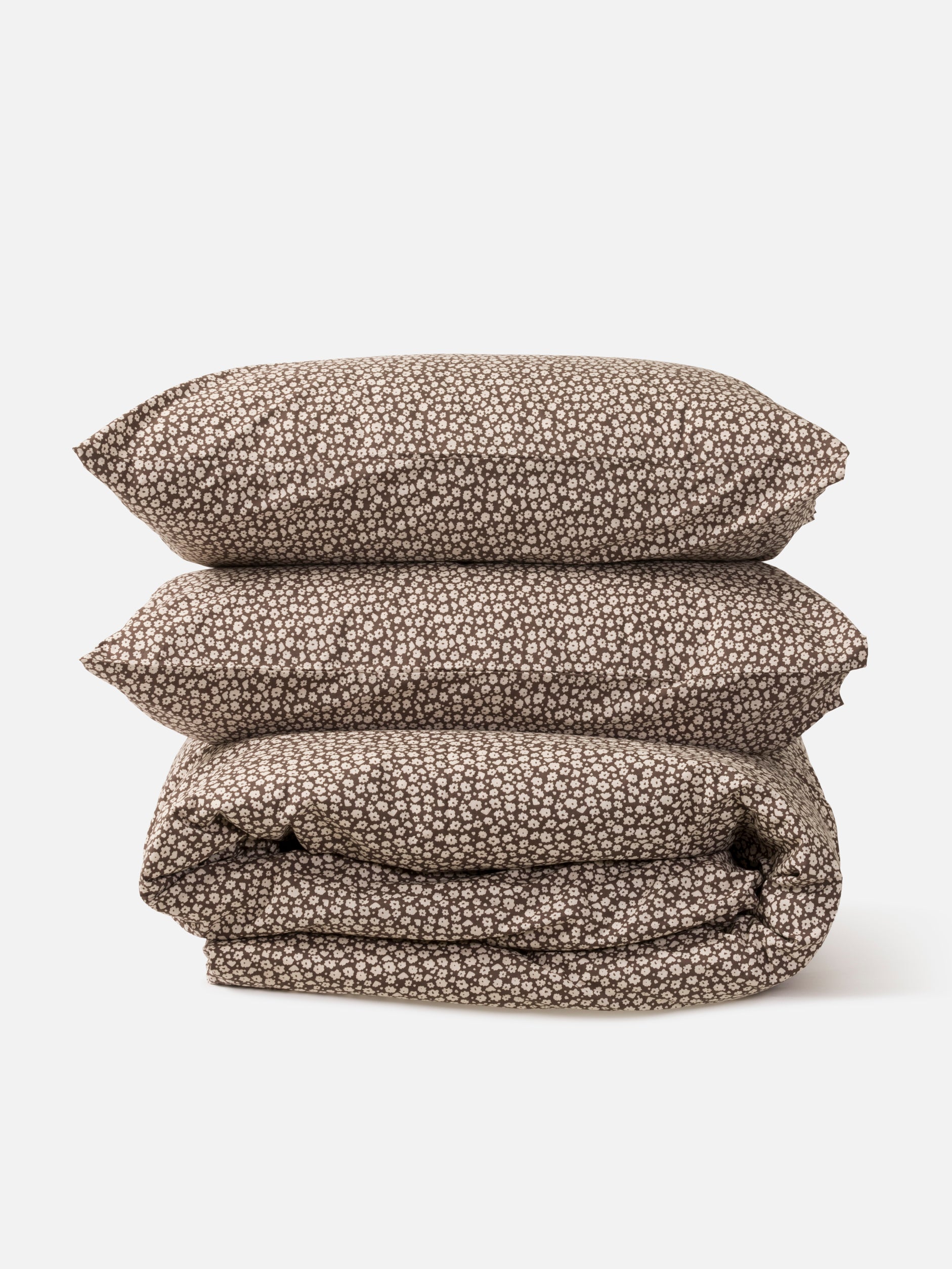 Forget Me Not Organic Cotton Duvet Cover Rye/Bone / Queen