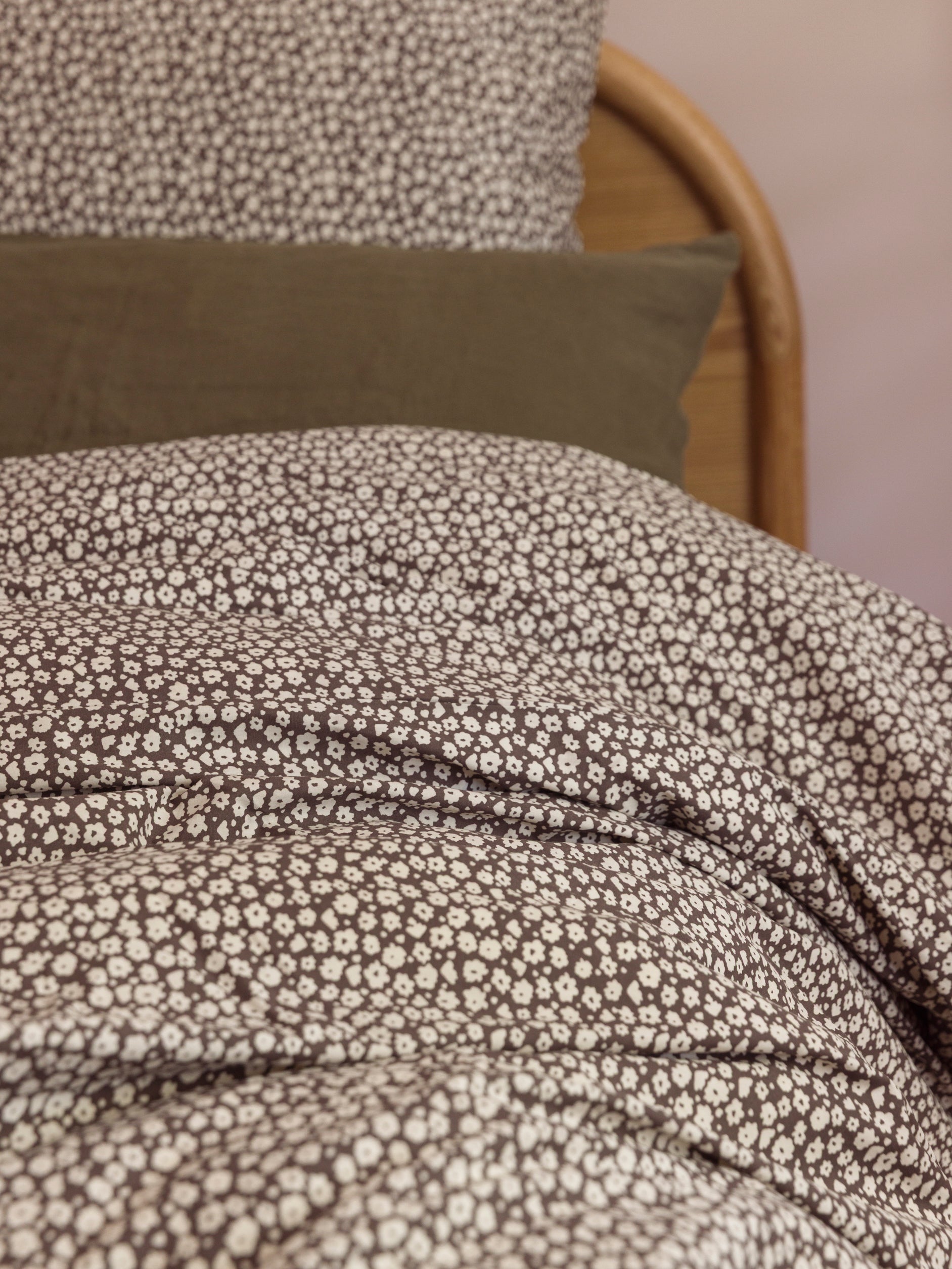 Forget Me Not Organic Cotton Duvet Cover Rye/Bone / Super King