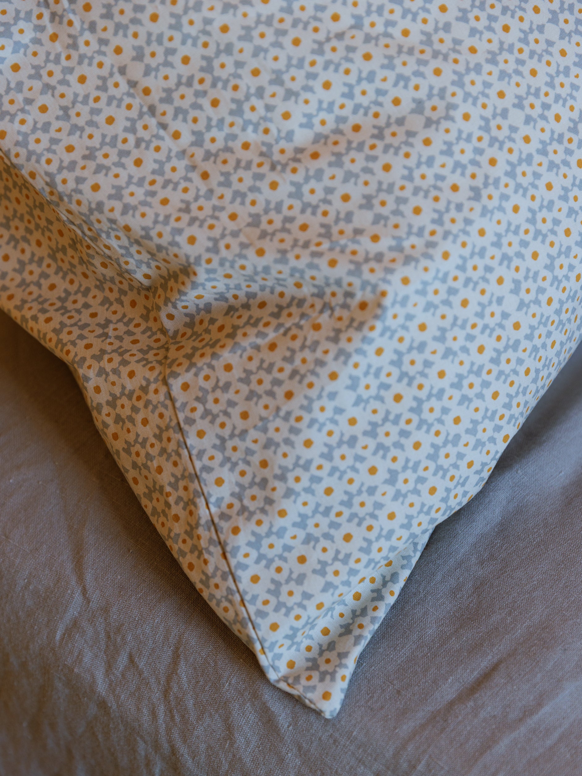 Porto Organic Cotton Euro Pillowcase Cloud/Pumpkin / European Pillowcase