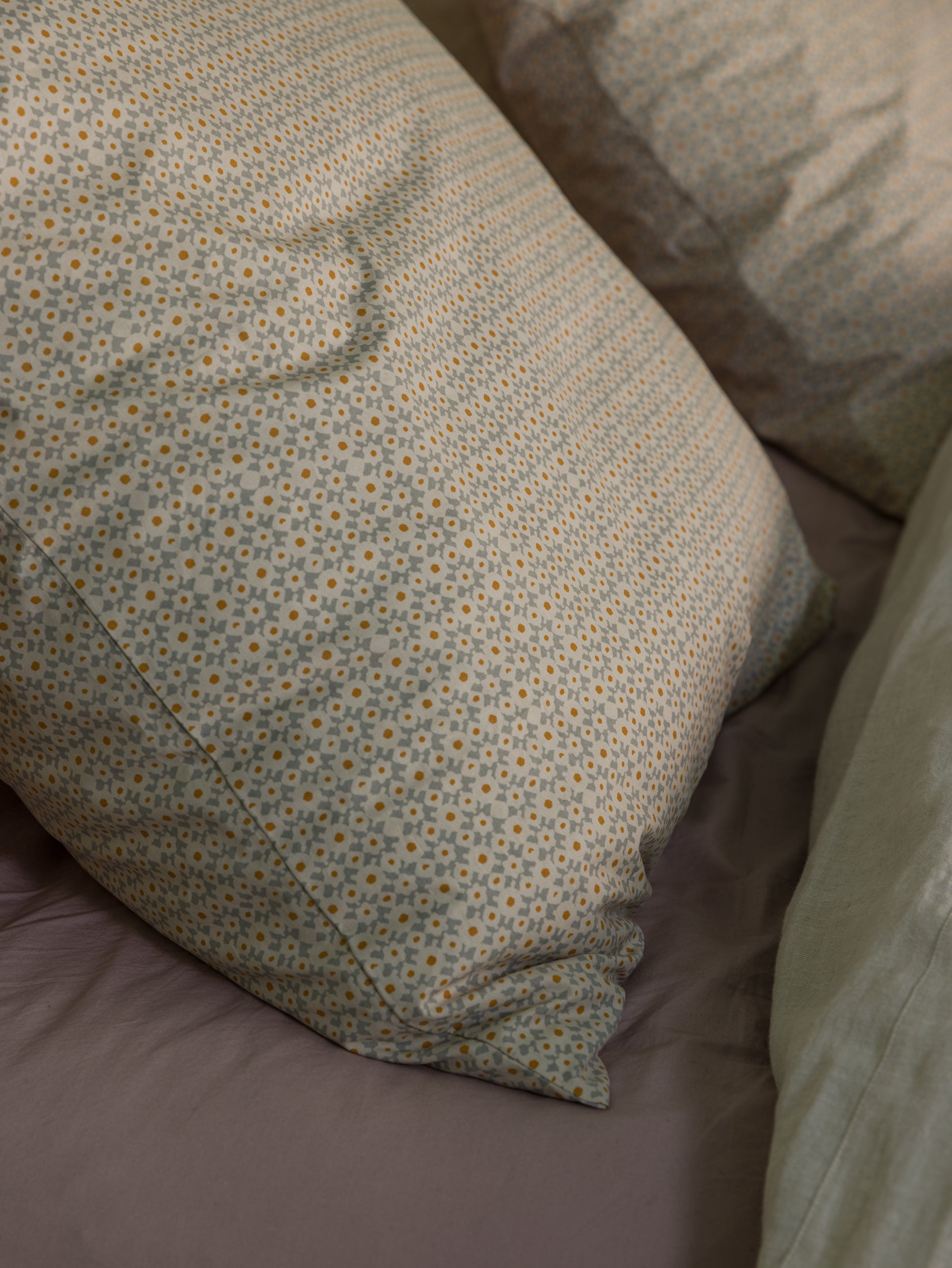 Porto Organic Cotton Euro Pillowcase Cloud/Pumpkin / European Pillowcase