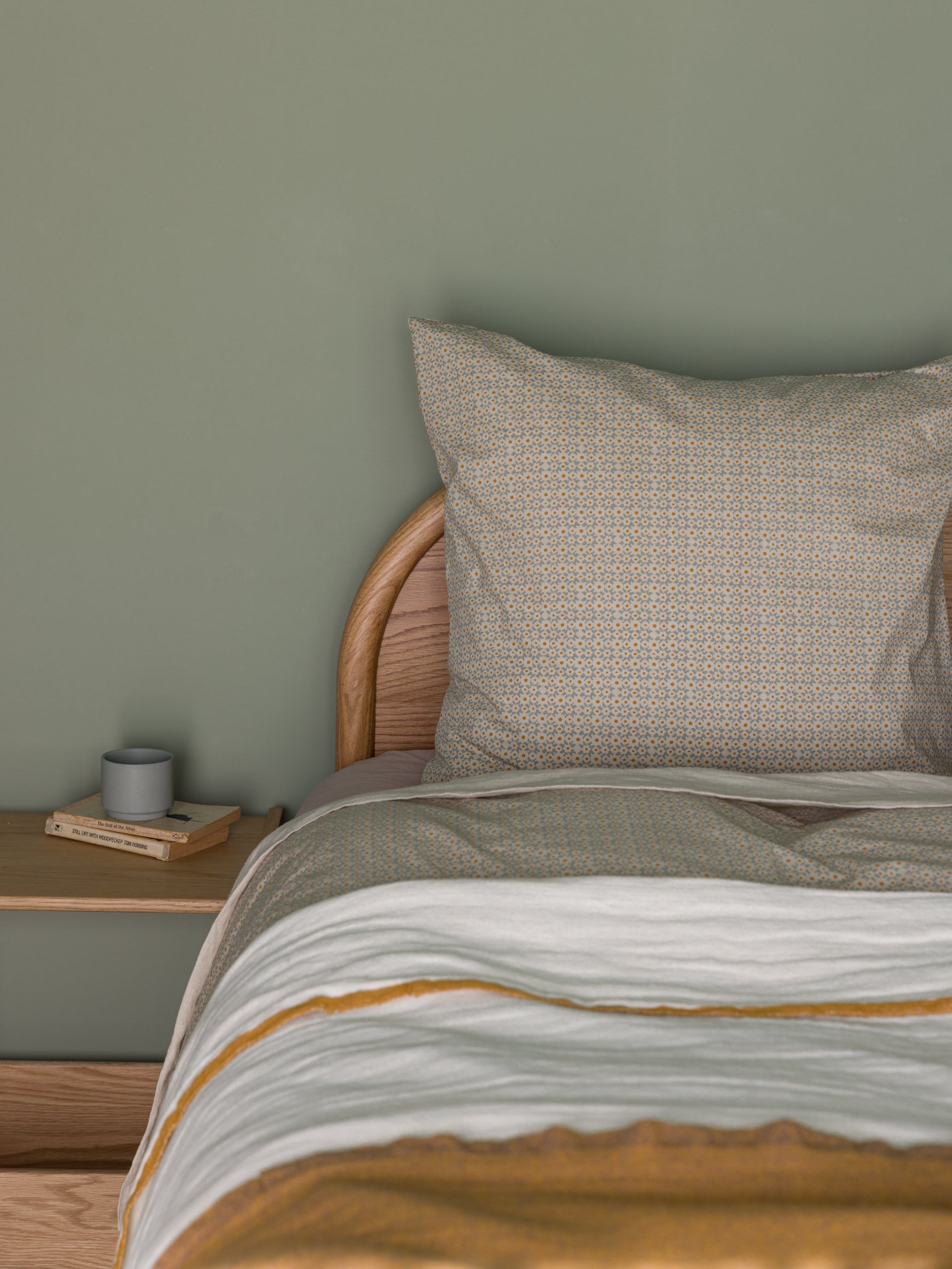 Porto Organic Cotton Euro Pillowcase Cloud/Pumpkin / European Pillowcase