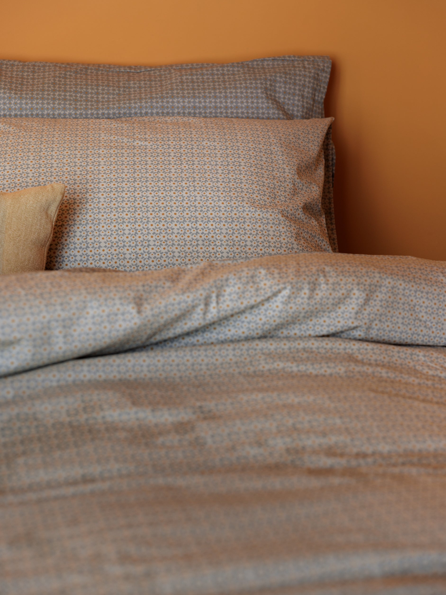 Porto Organic Cotton Lodge Pillowcase Pair Cloud/Pumpkin / Lodge Pillowcase Pair