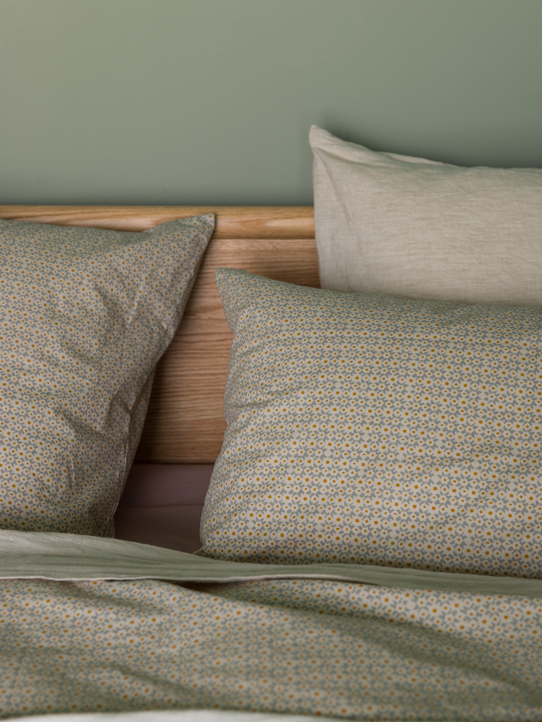 Porto Organic Cotton Pillowcase Pair Cloud/Pumpkin / Pillowcase Pair