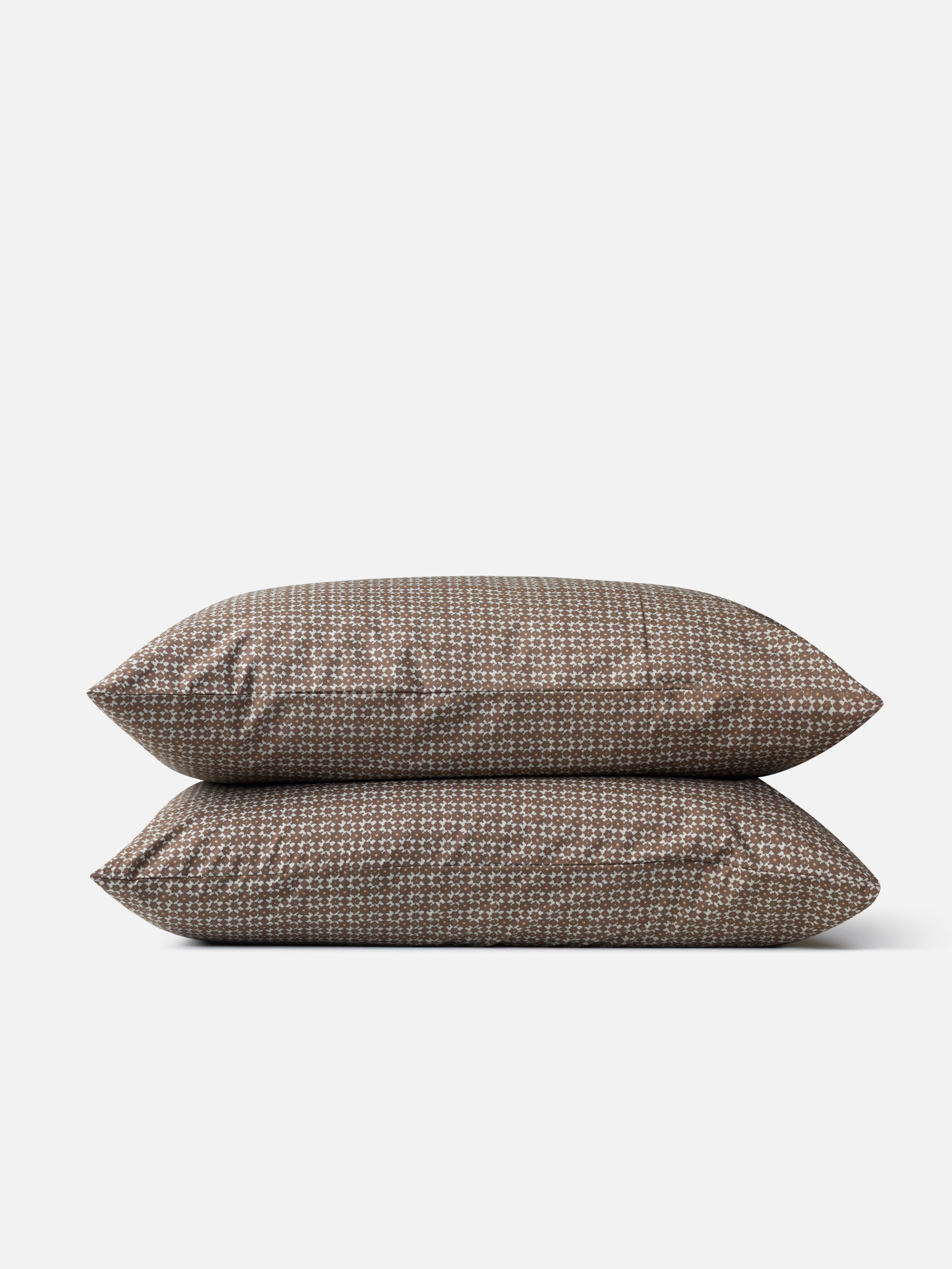 Porto Organic Cotton Pillowcase Pair Cocoa/Miso / Pillowcase Pair