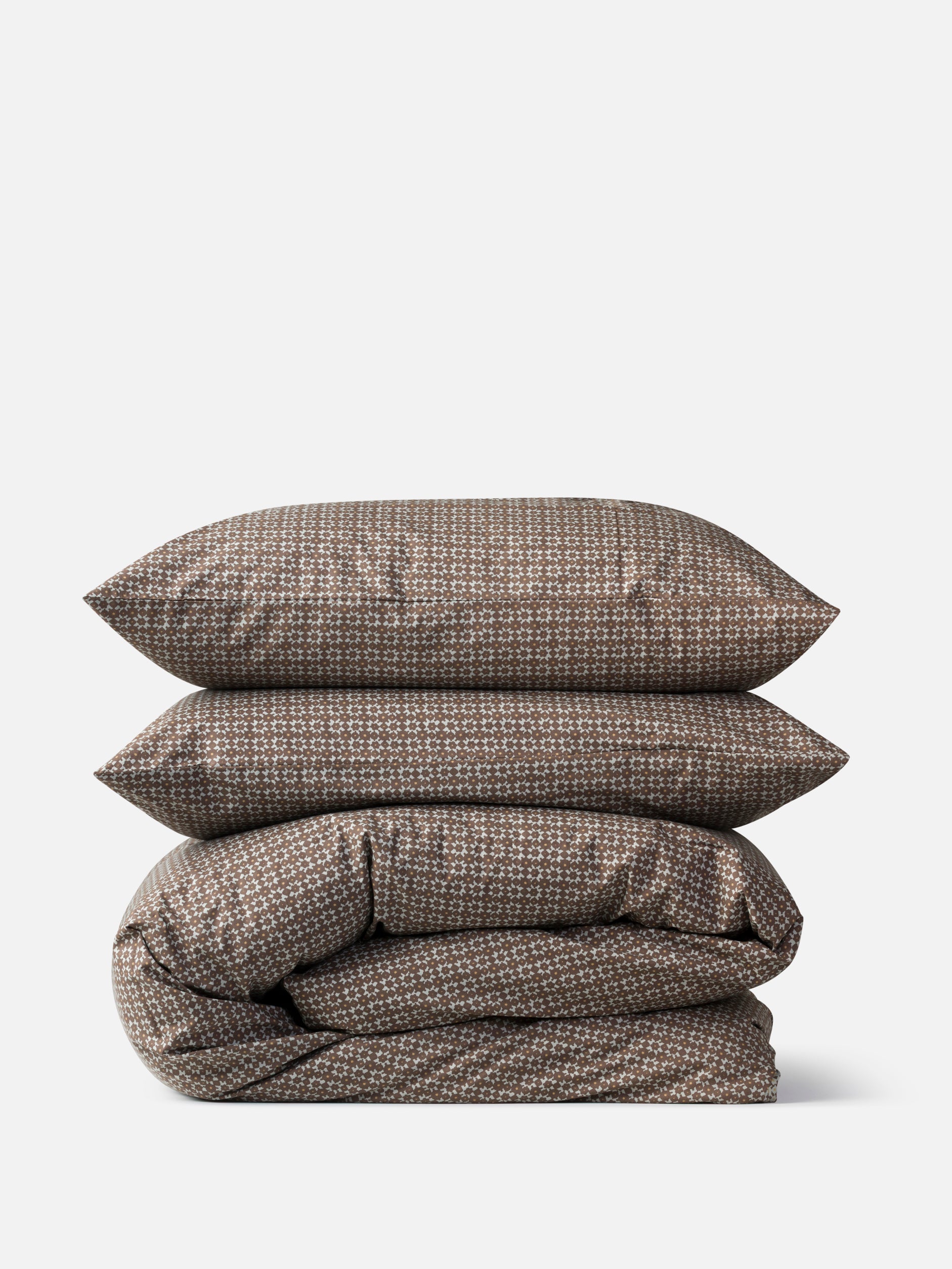 Porto Organic Cotton Duvet Cover Cocoa/Miso / Super King