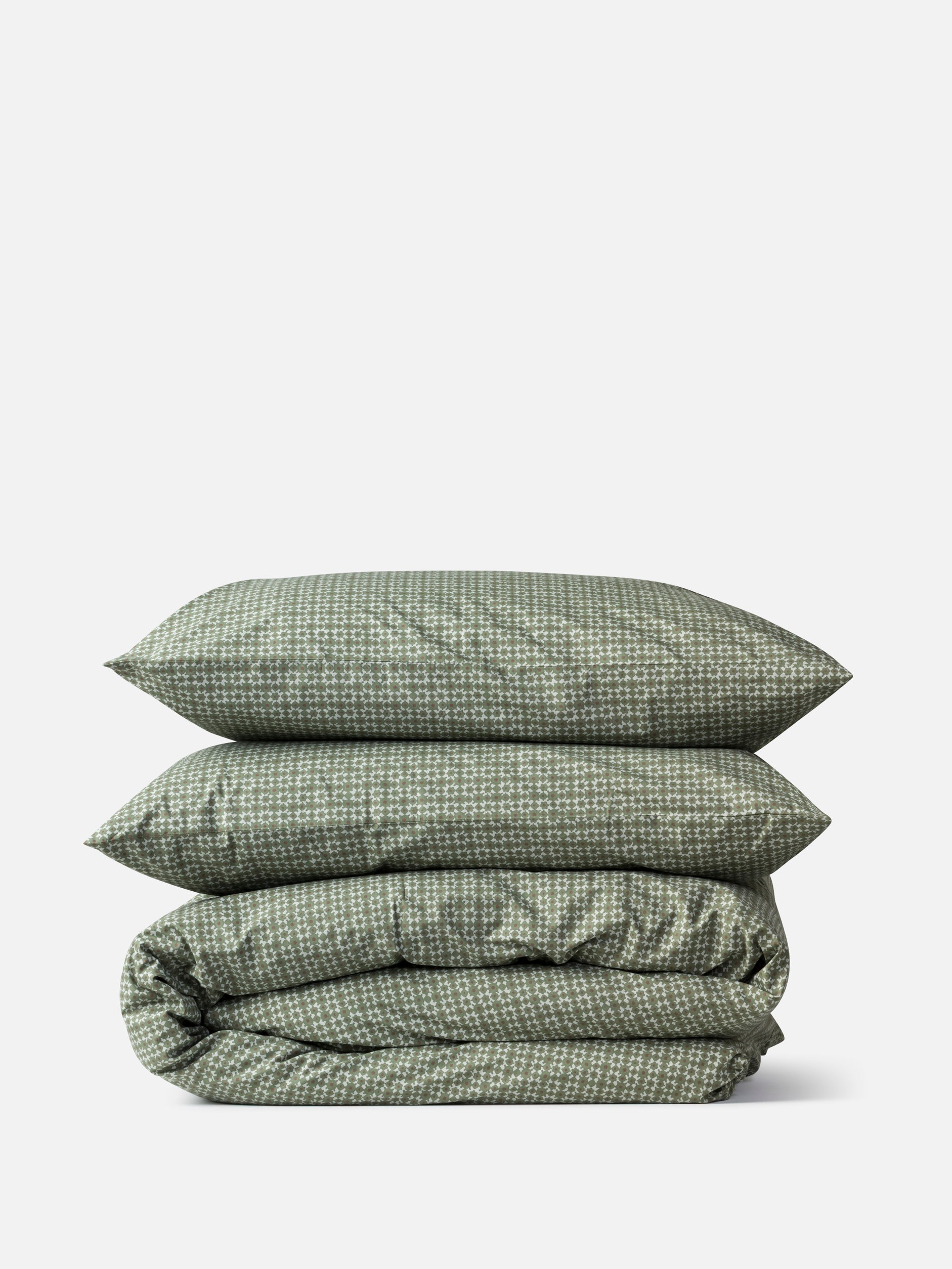 Porto Organic Cotton Duvet Cover Kale/Shadow / King