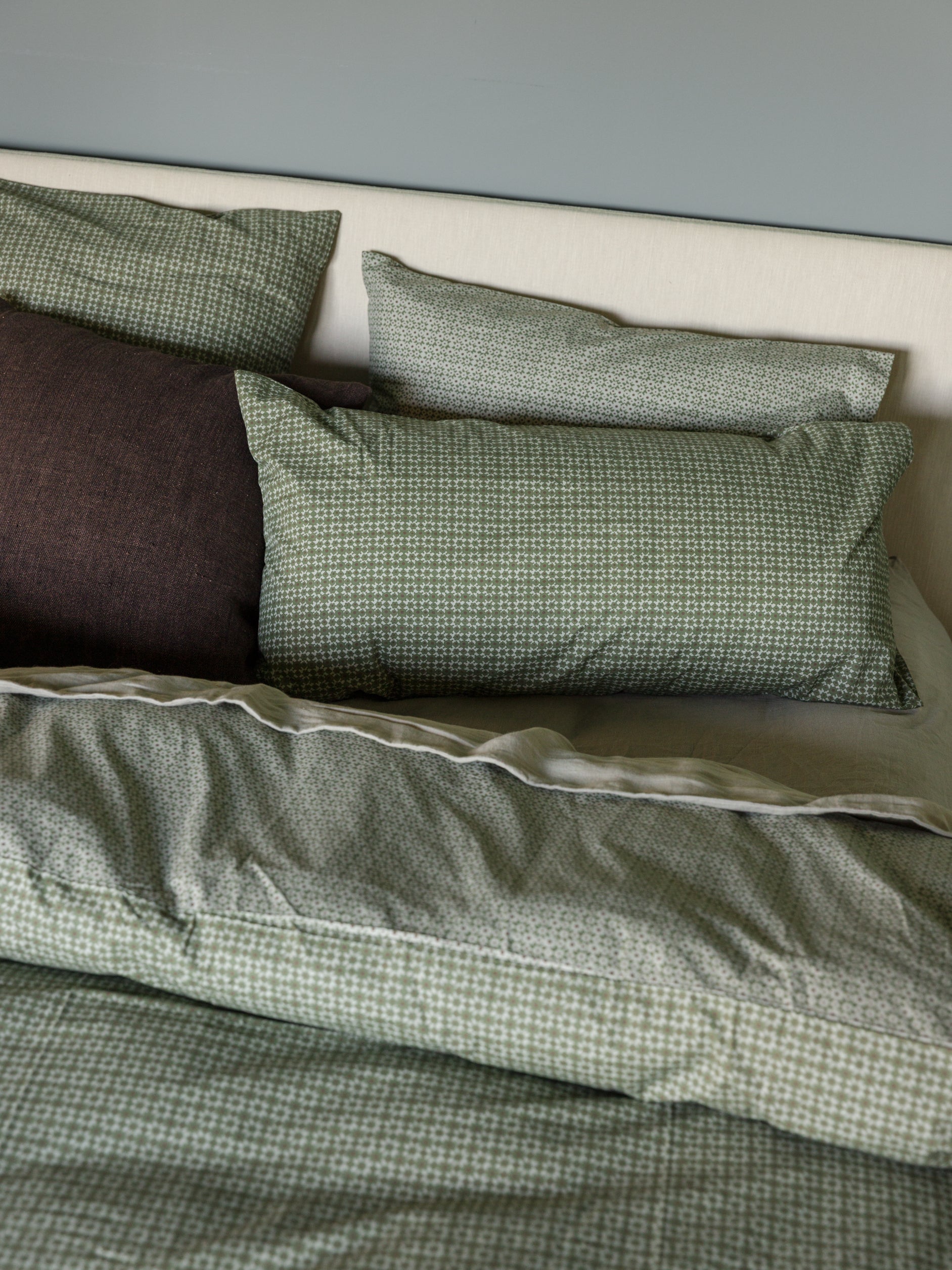 Porto Organic Cotton Lodge Pillowcase Pair Kale/Shadow / Lodge Pillowcase Pair