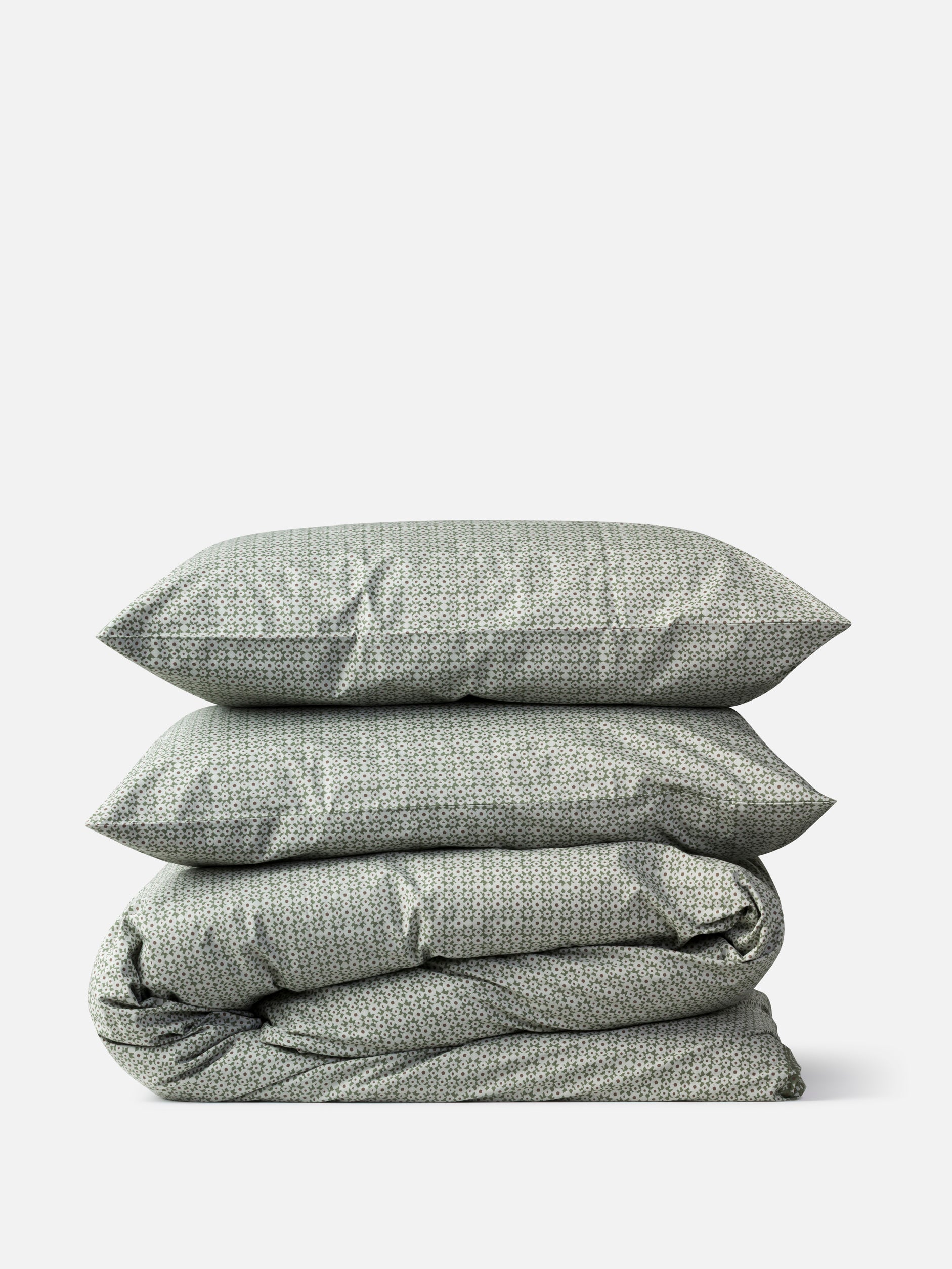 Porto Organic Cotton Duvet Cover Kale/Shadow / Queen