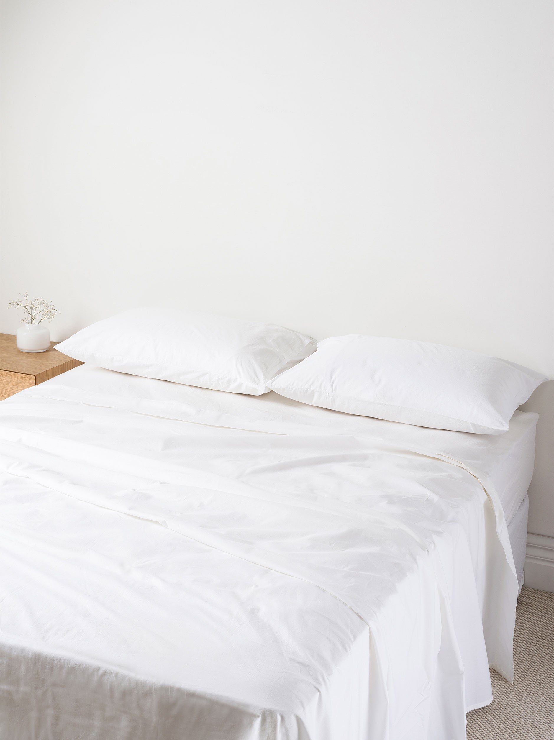 Classic Organic Cotton Flat Sheet White / Queen