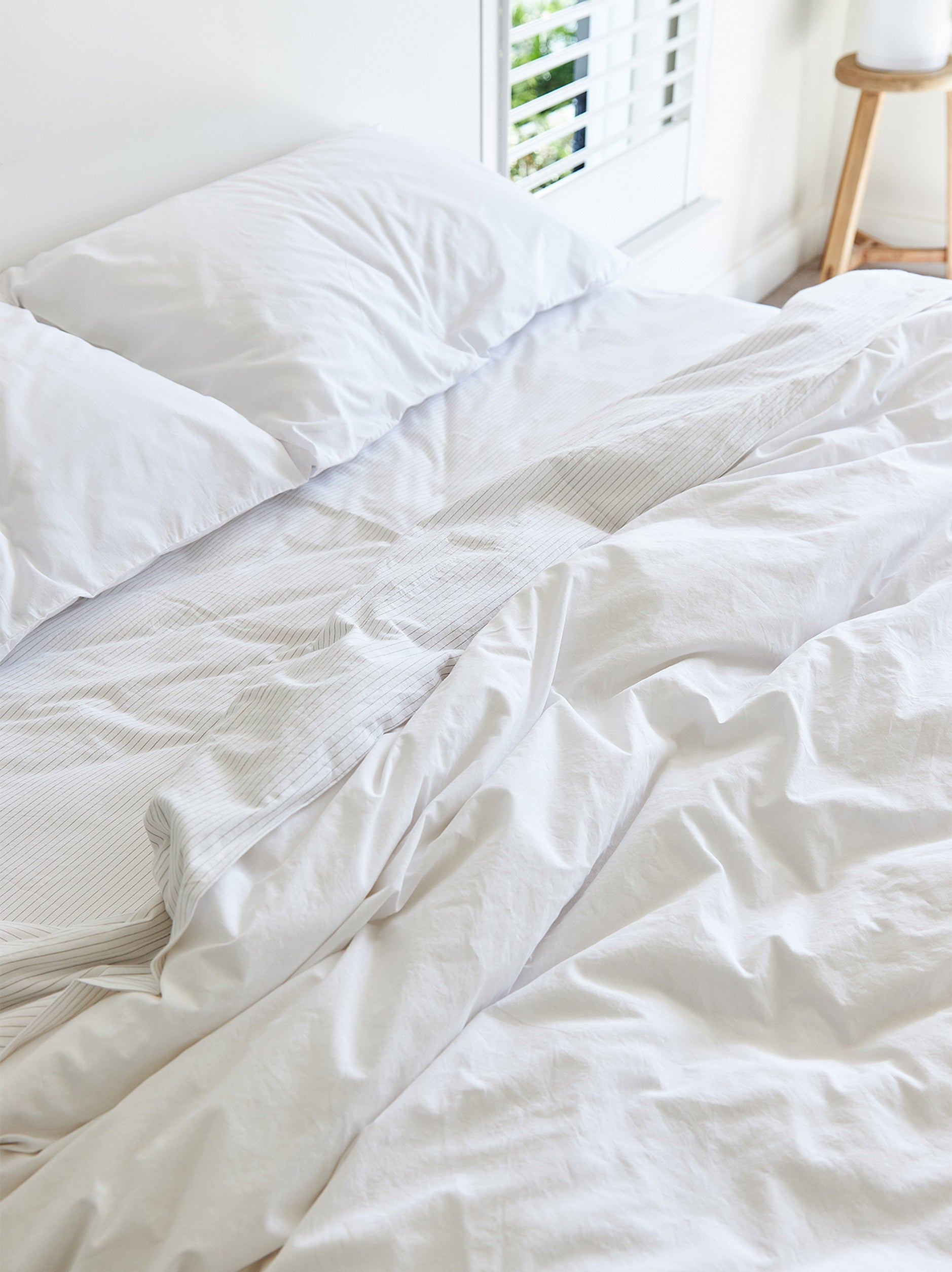 Classic Organic Cotton Duvet Cover White / King