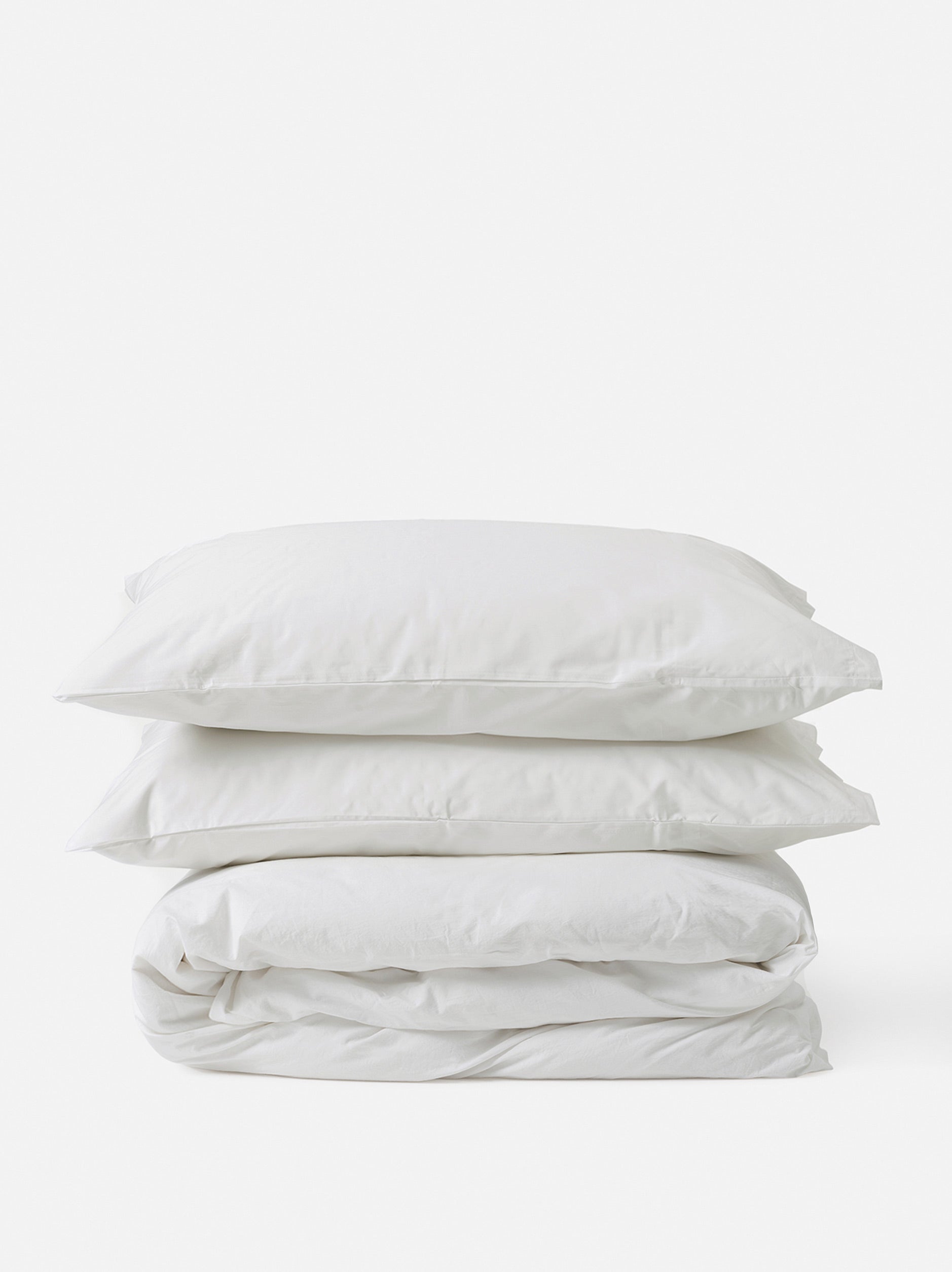 Classic Organic Cotton Duvet Cover White / Super King