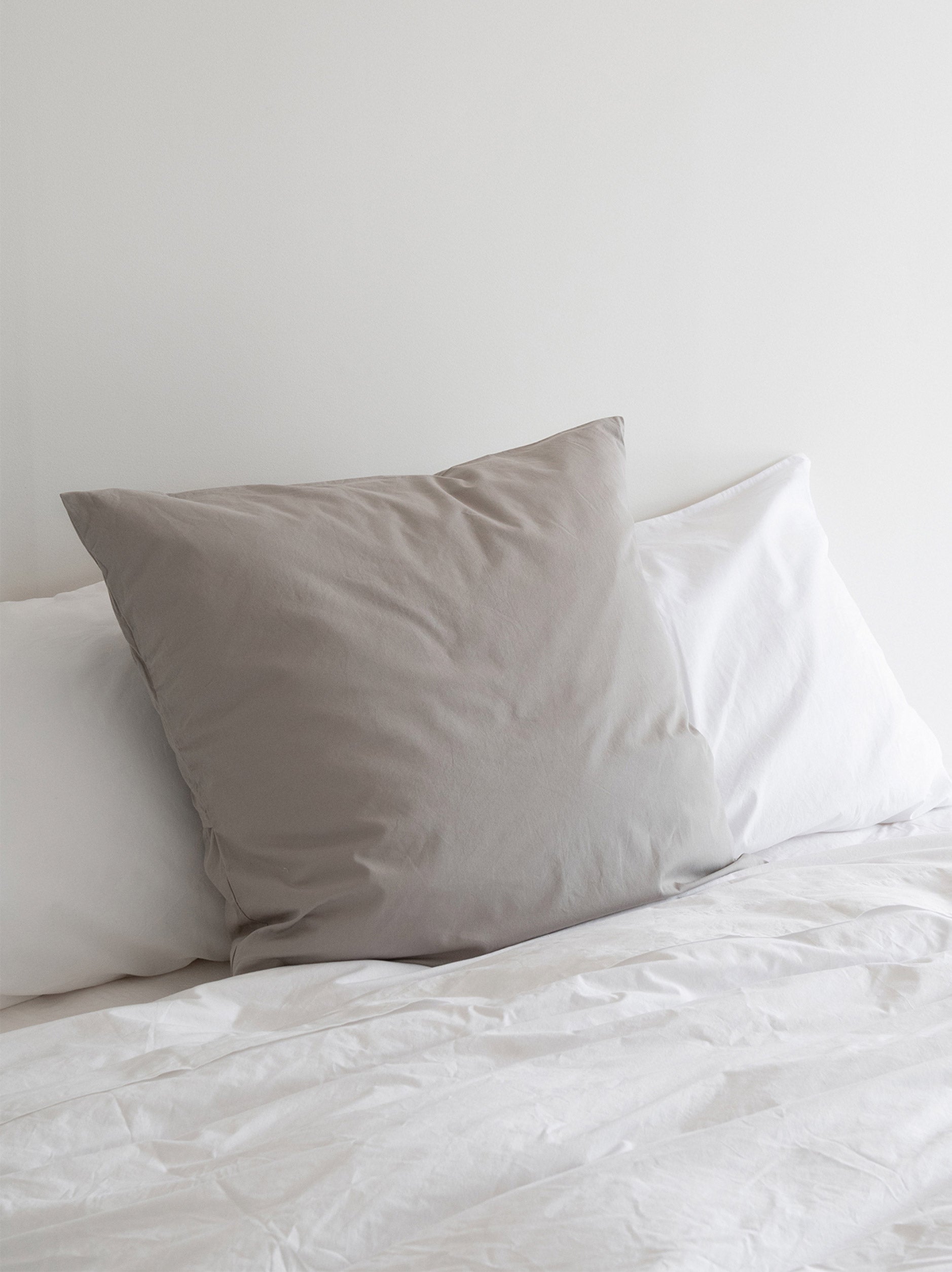 Washed Organic Cotton Euro Pillowcase Grey / Euro Pillowcase