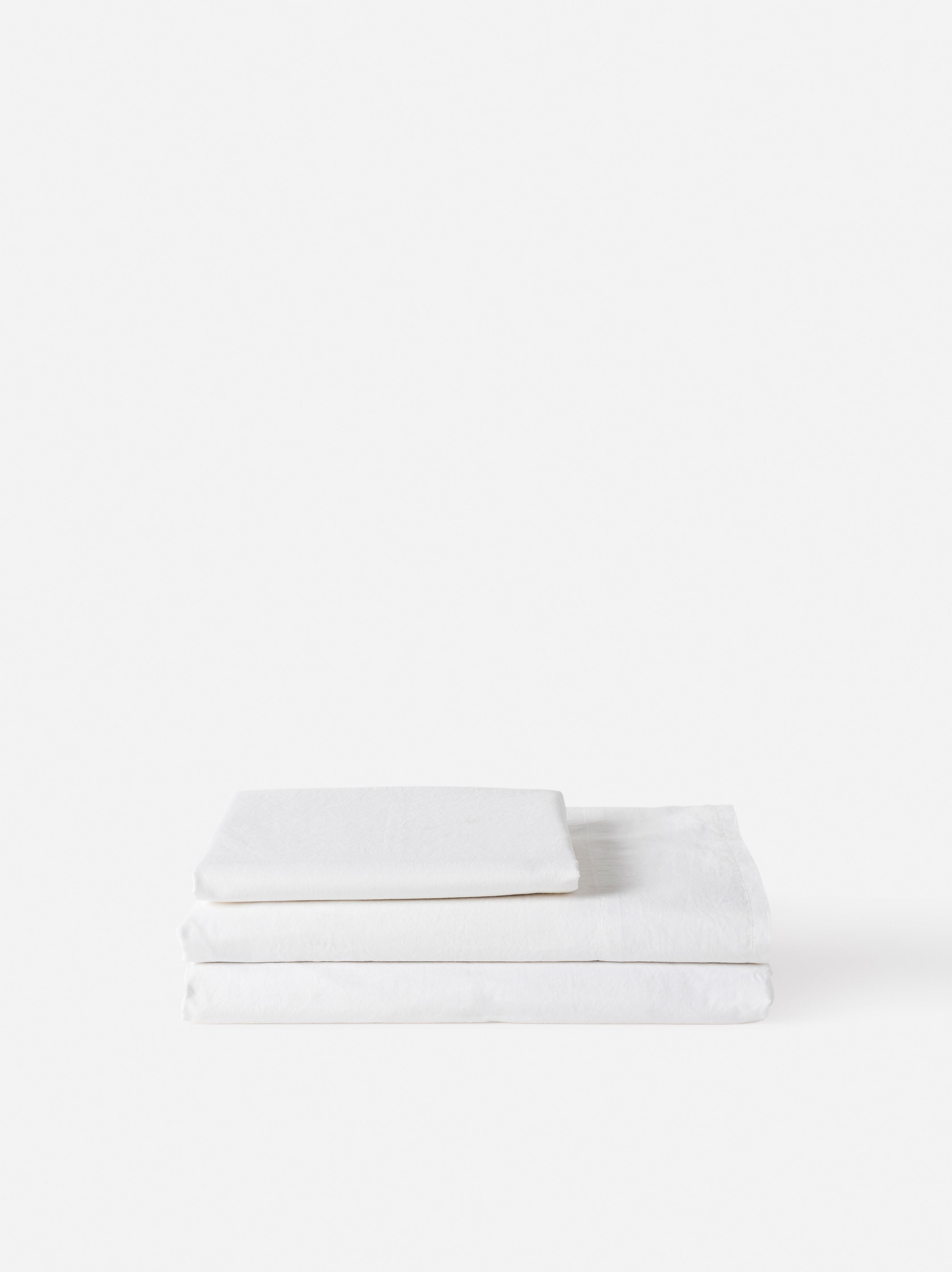 Washed Egyptian Cotton Lodge Pillowcase PR White / Lodge Pillowcase
