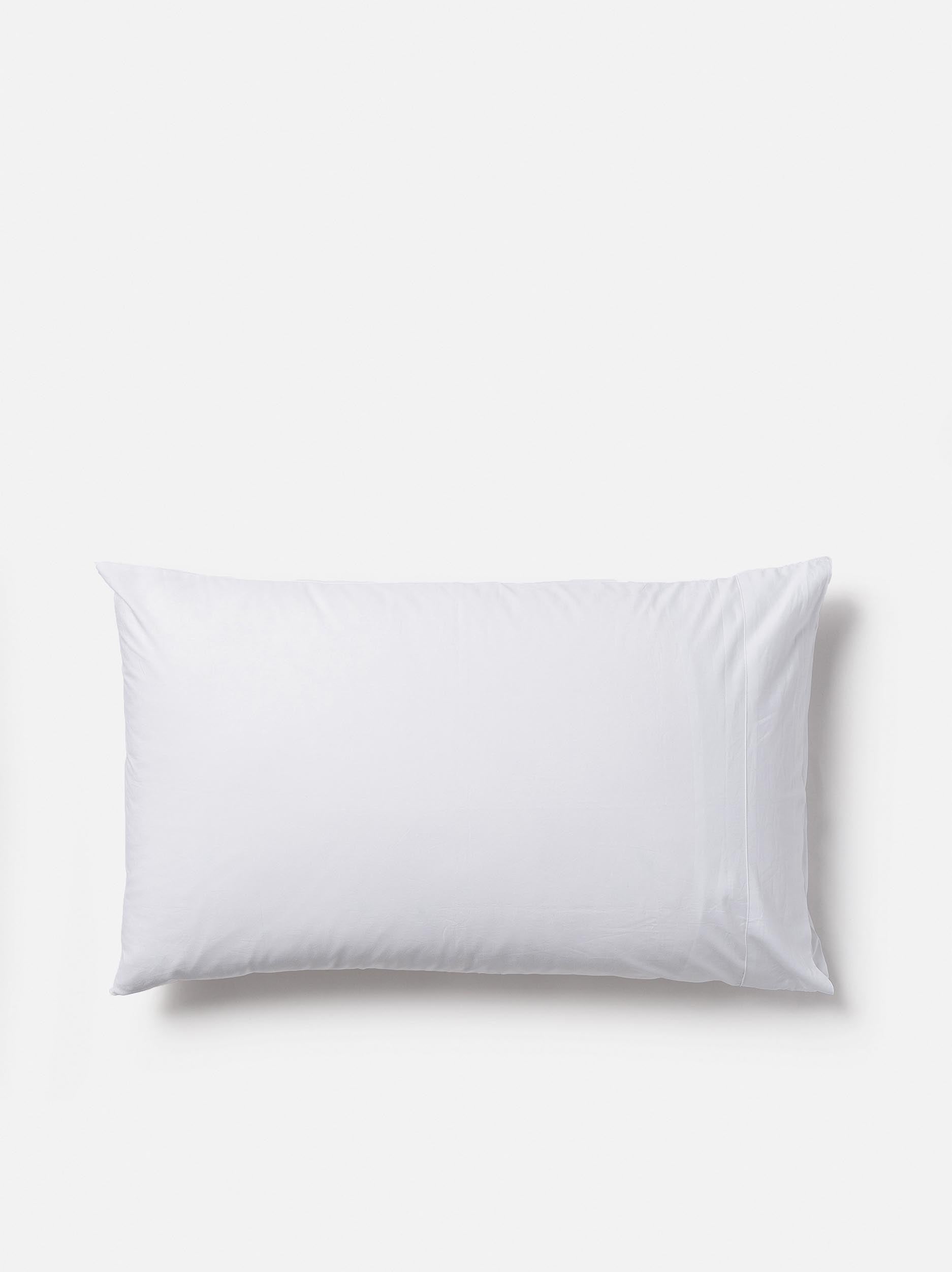 Washed Egyptian Cotton Pillowcase PR White / Pillowcase Pair