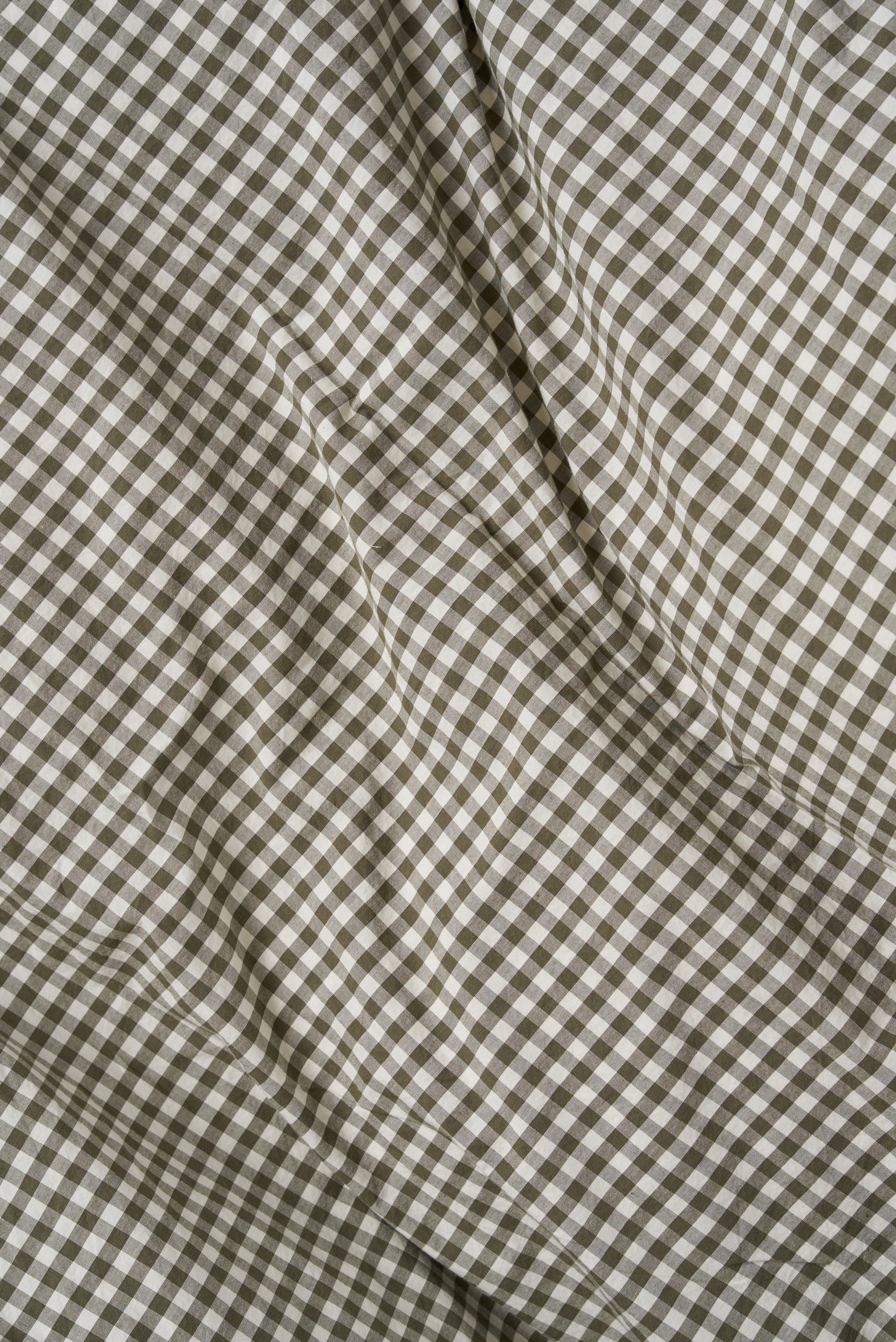 Gingham Organic Cotton Euro Pillowcase Olive / Euro Pillowcase