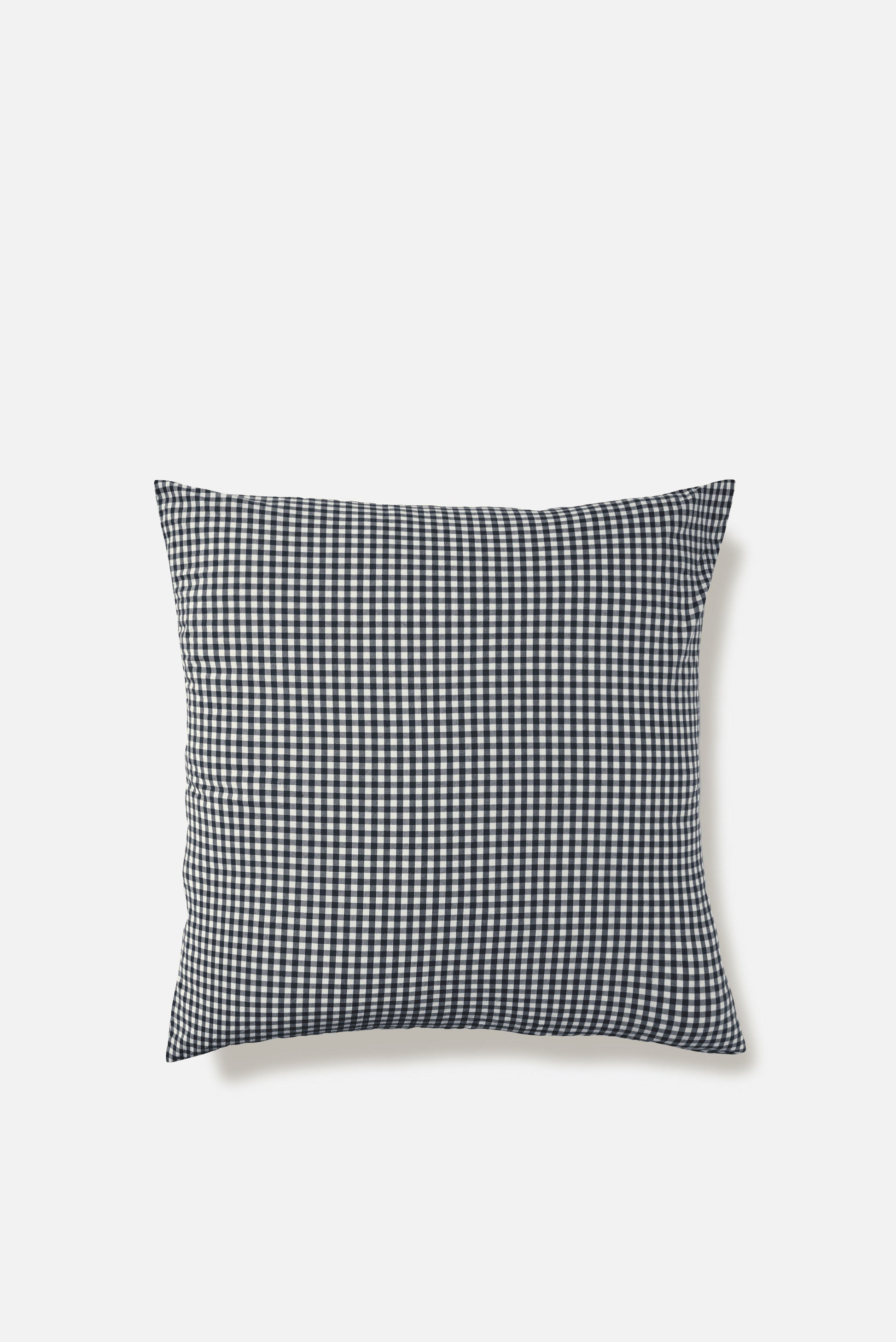 Gingham Organic Cotton Euro Pillowcase Navy / Euro Pillowcase