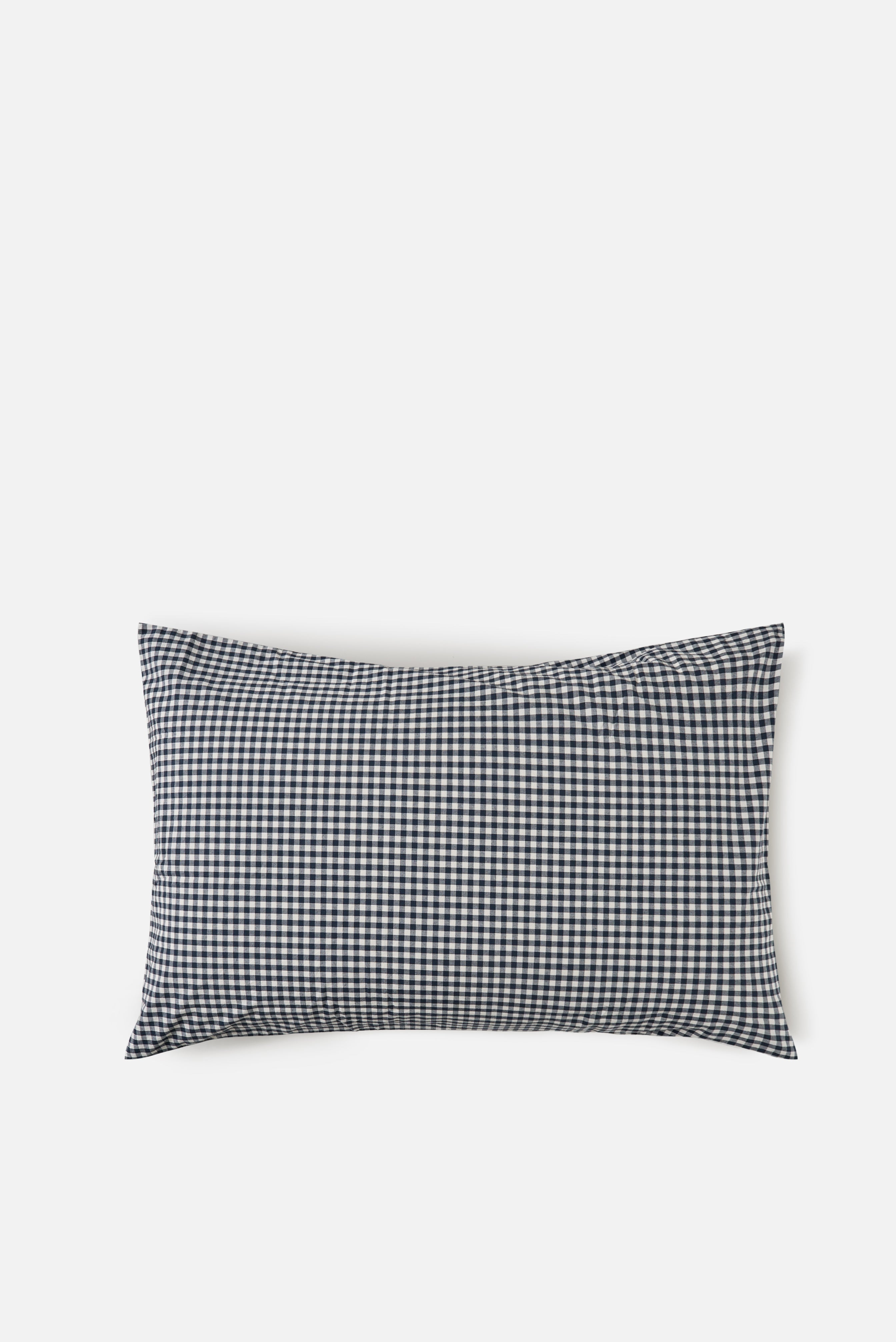 Gingham Organic Cotton Lodge Pillowcase Pair Navy / Lodge Pillowcase Pair
