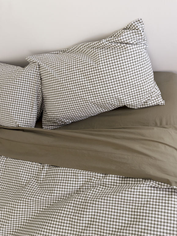 Classic Organic Cotton Flat Sheet Olive / King Single