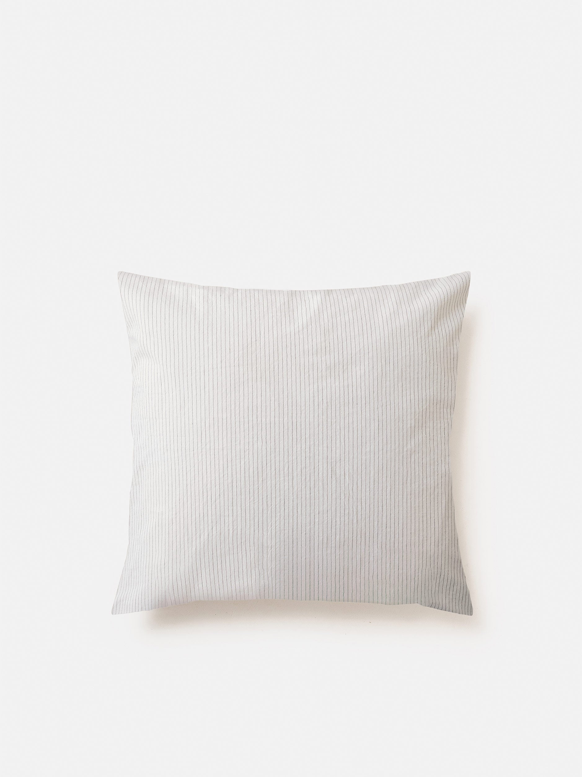 Pinstripe Euro Pillowcase White/Charcoal / Euro Pillowcase