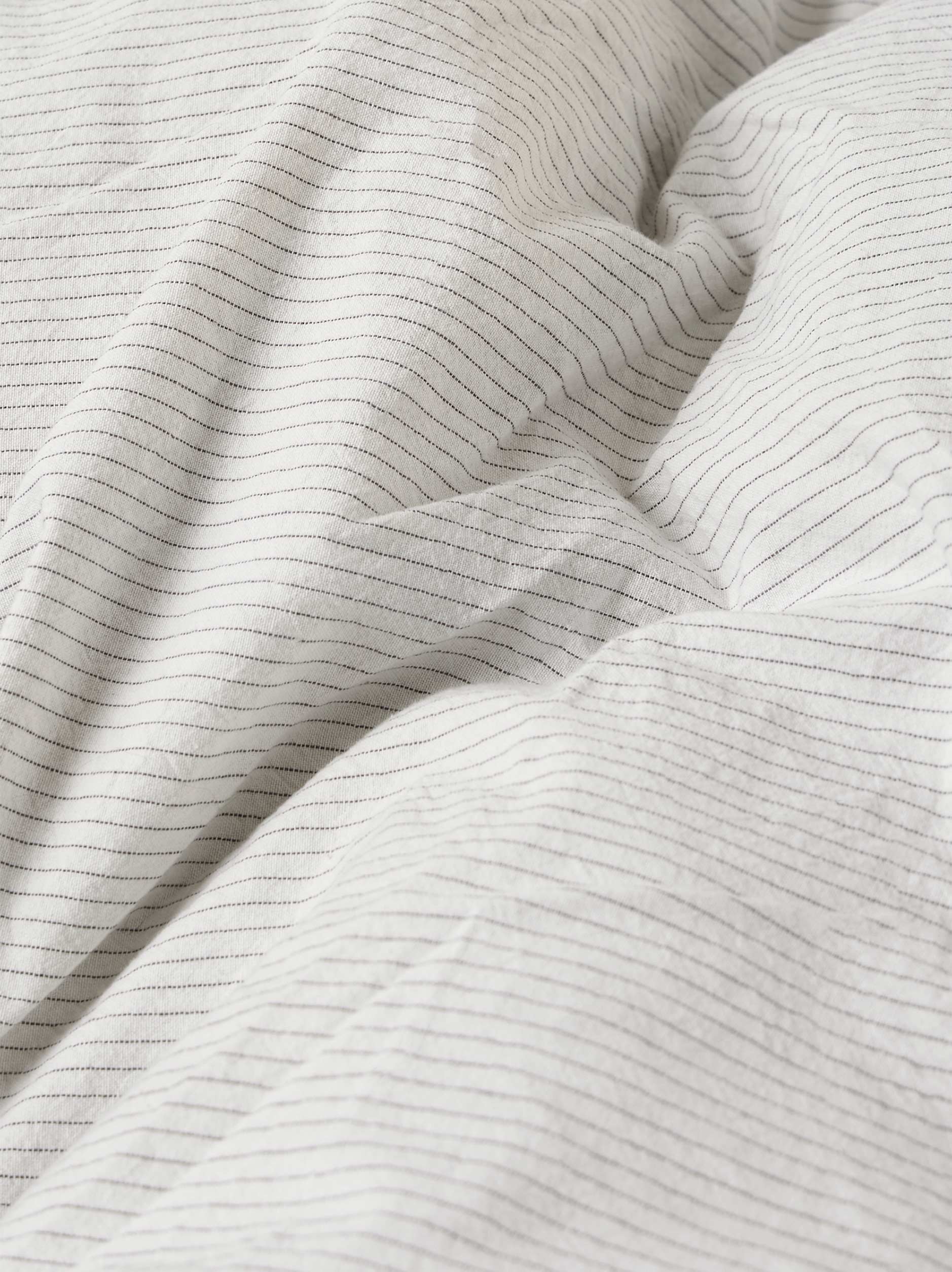 Pinstripe Duvet Cover White/Charcoal / King