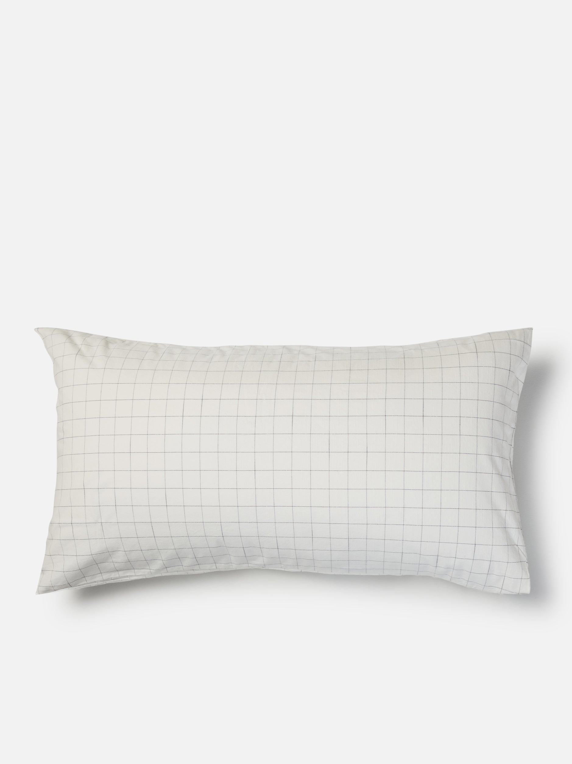 Grid Lodge Pillowcase Pair White/Charcoal / Lodge Pillowcase Pair