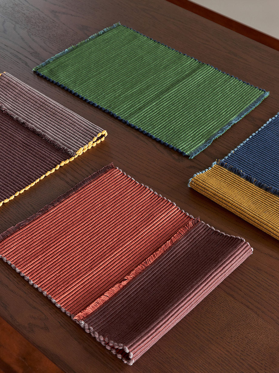 Albers Placemat Denim/Ochre / 45.5x30cm