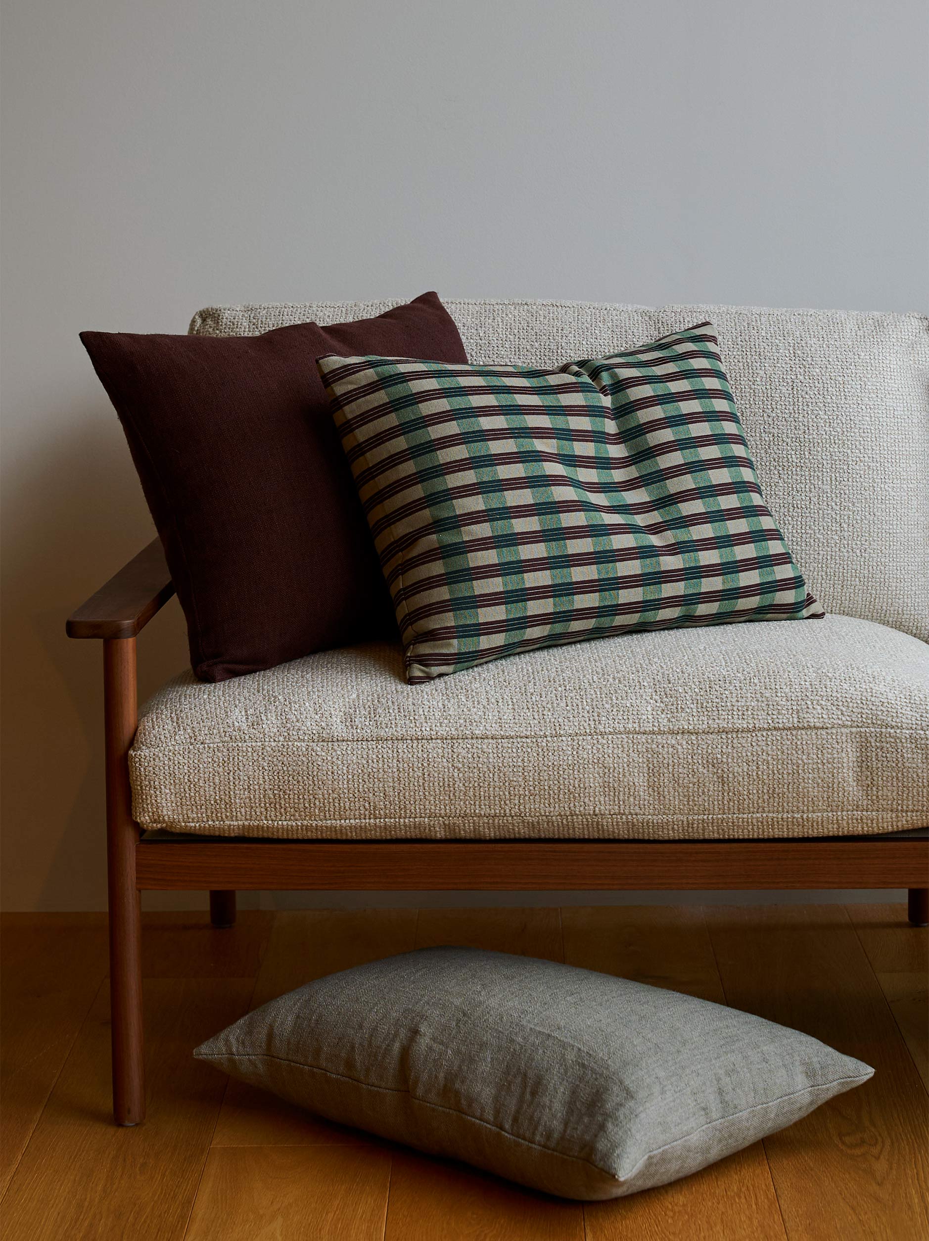 Folio Cushion Cover Mint/Boysenberry / 60x40cm