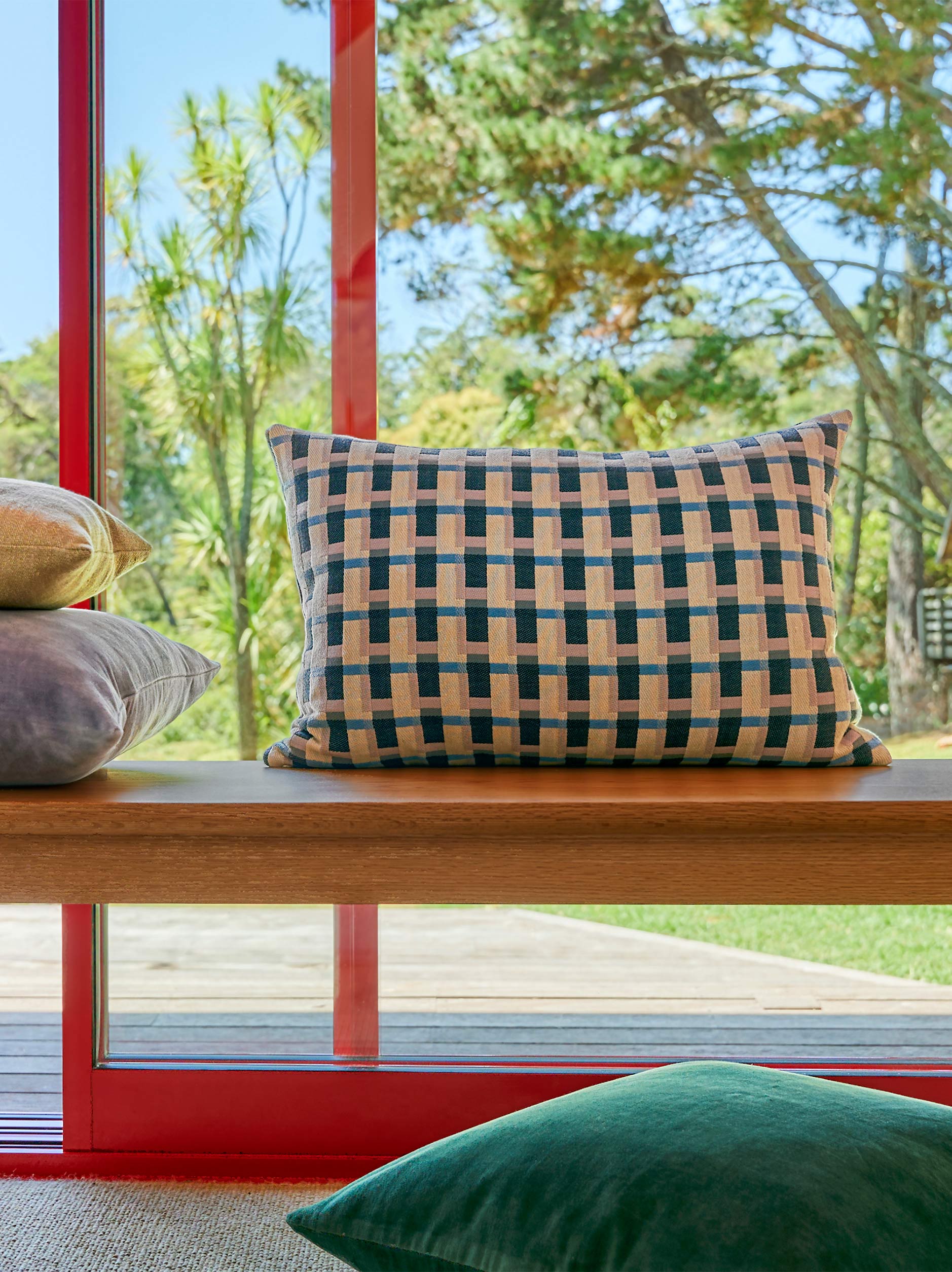 Civic Cushion Cover Cornflower/Multi / 60x40cm