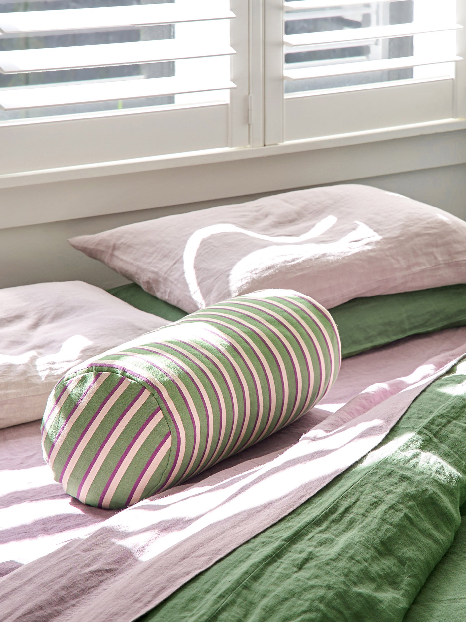 Riley Bolster Cushion Cover Grasshopper/Multi / 46x20dia