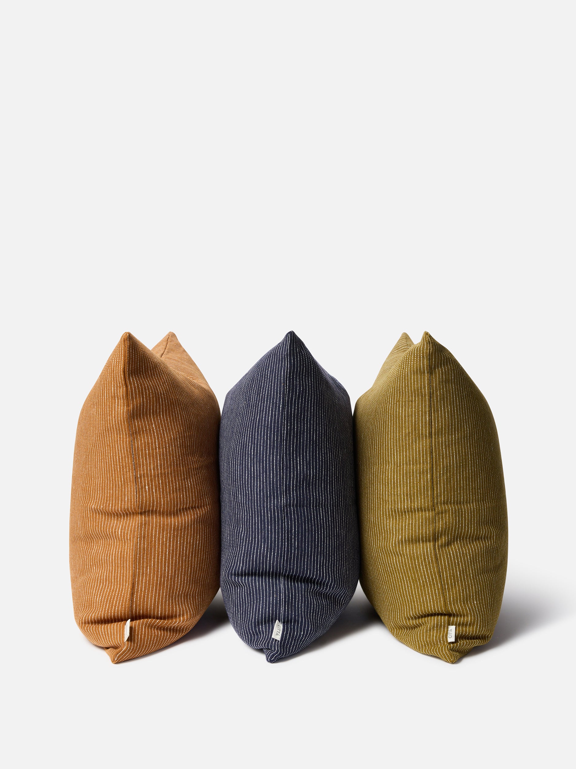 Fine Striped Linen Cushion Cover Night / 55x55cm