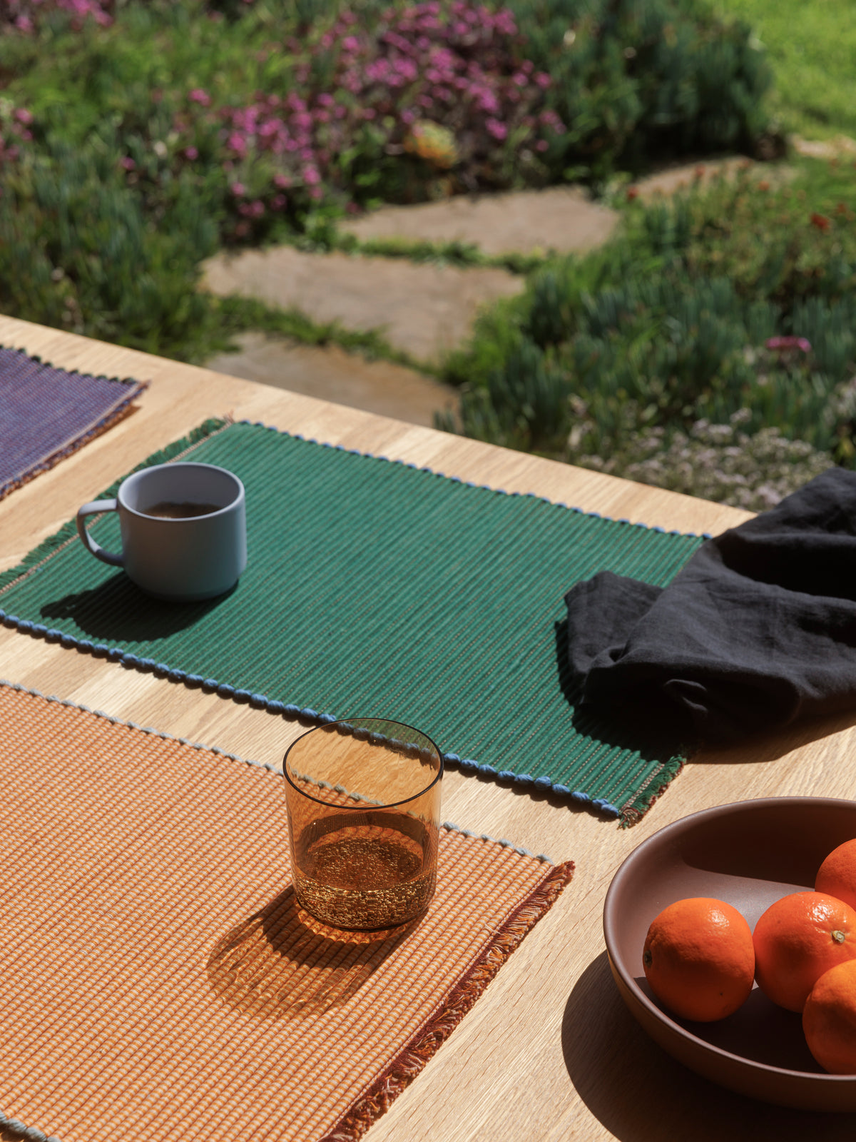 Albers Striped Placemat Saffron/Merlot / One Size