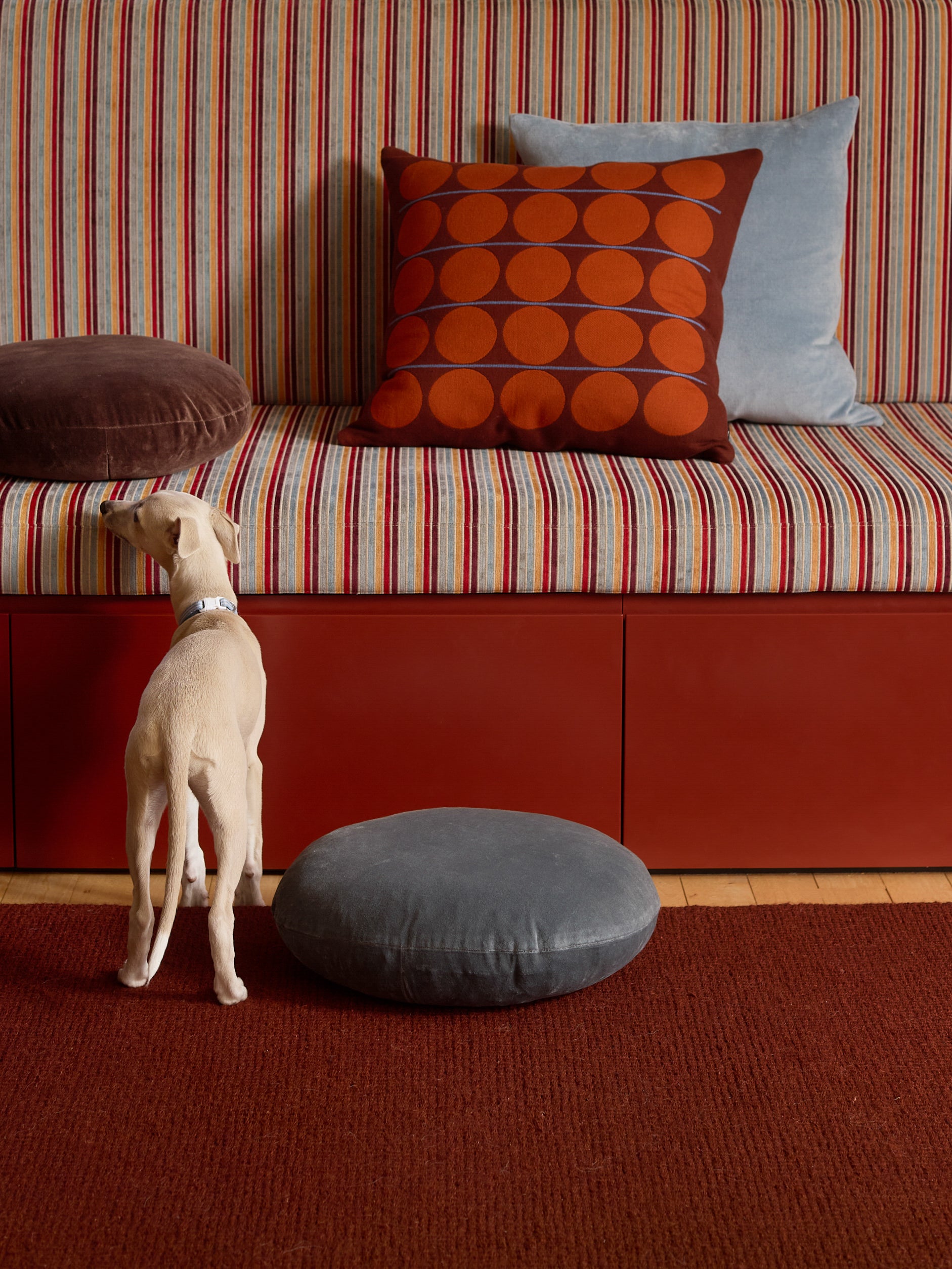 Abacus Cushion Cover Merlot/Cherry / 55x55cm