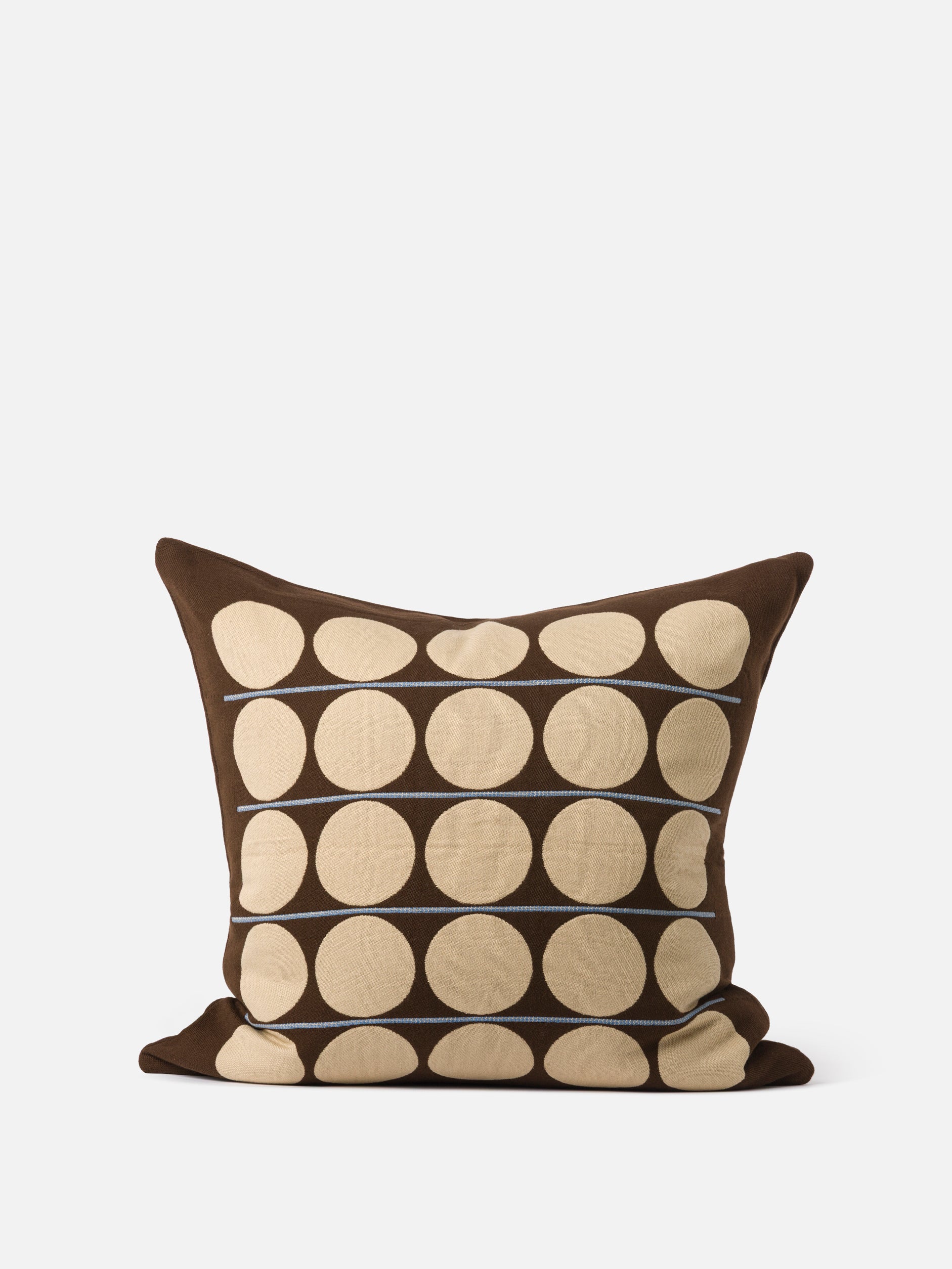Abacus Cushion Cover Chocolate/Wheat / 55x55cm