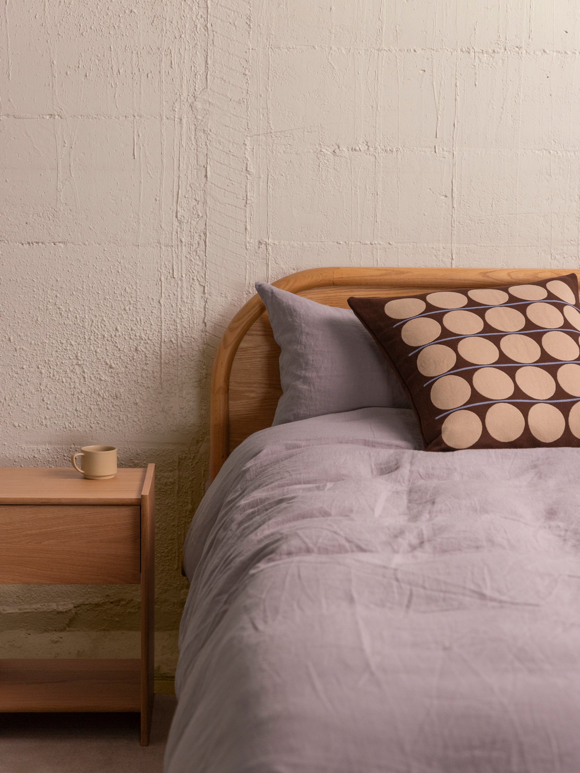 Abacus Cushion Cover Chocolate/Wheat / 55x55cm